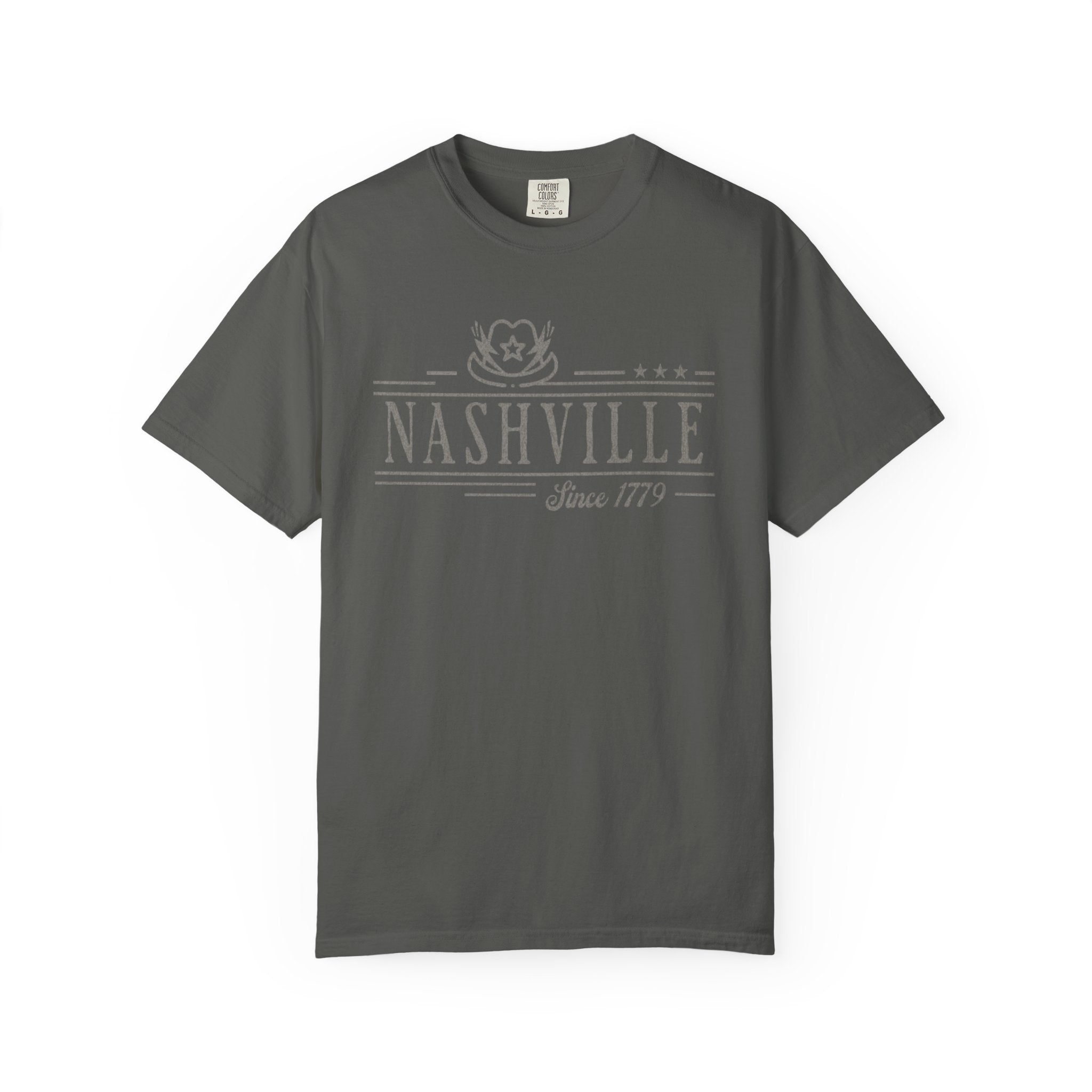Nashville Tennessee Cowboy Hat Minimalist Music City Tee