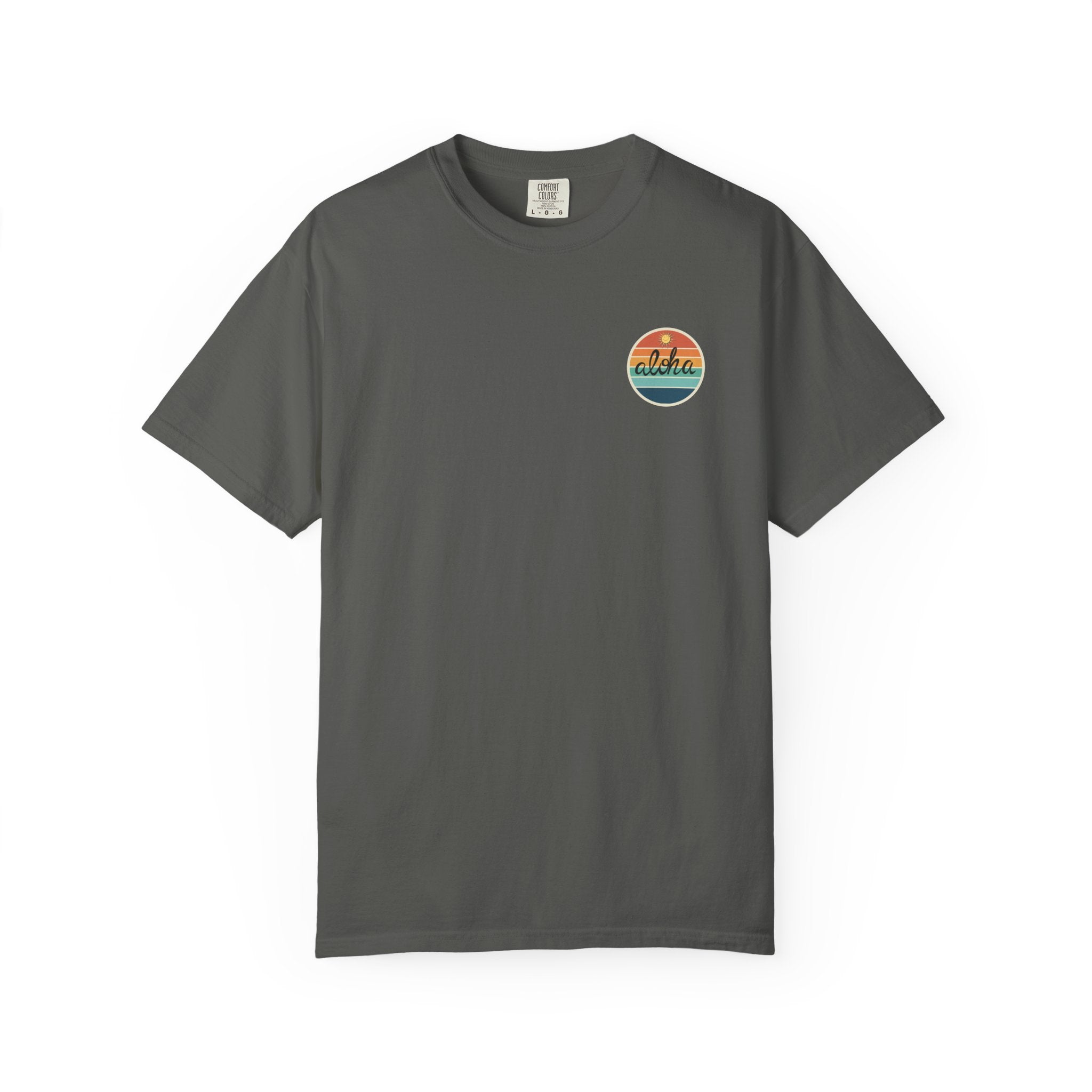 Hawaii Aloha Rainbow Colorful Wavy Island Tee
