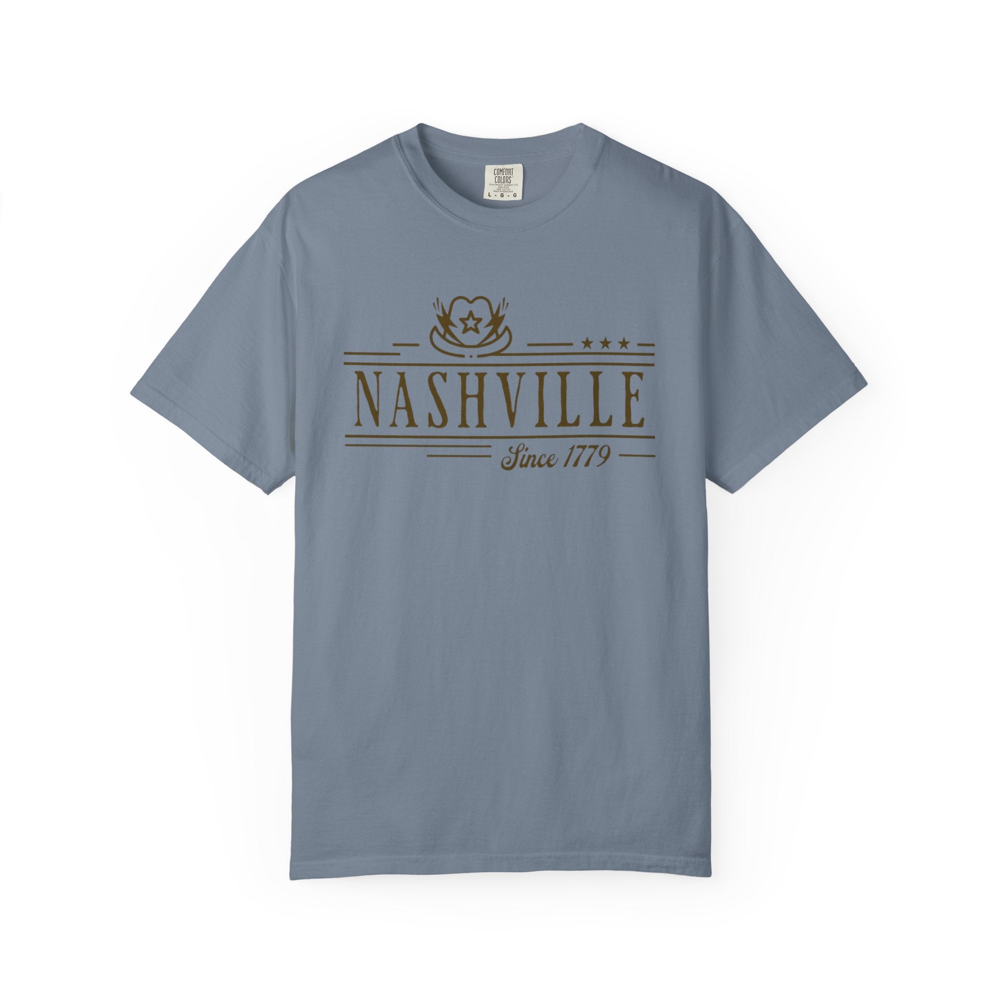 Nashville Tennessee Cowboy Hat Minimalist Music City Tee