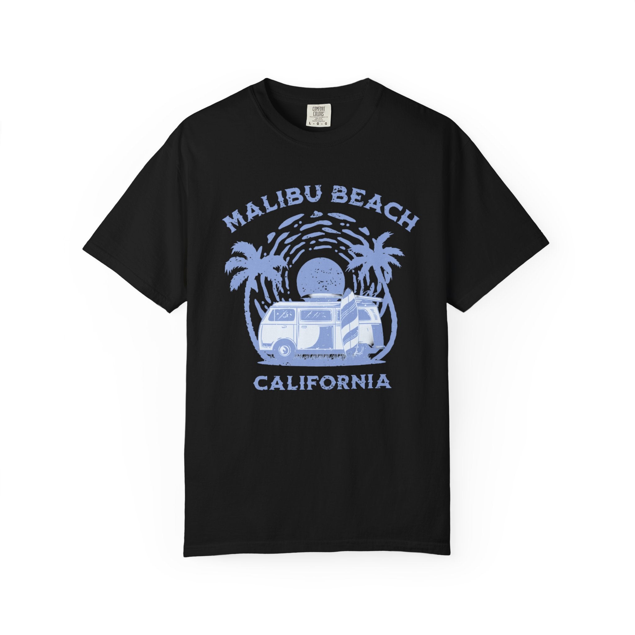 Malibu Beach California Van Life Palm Trees Tee