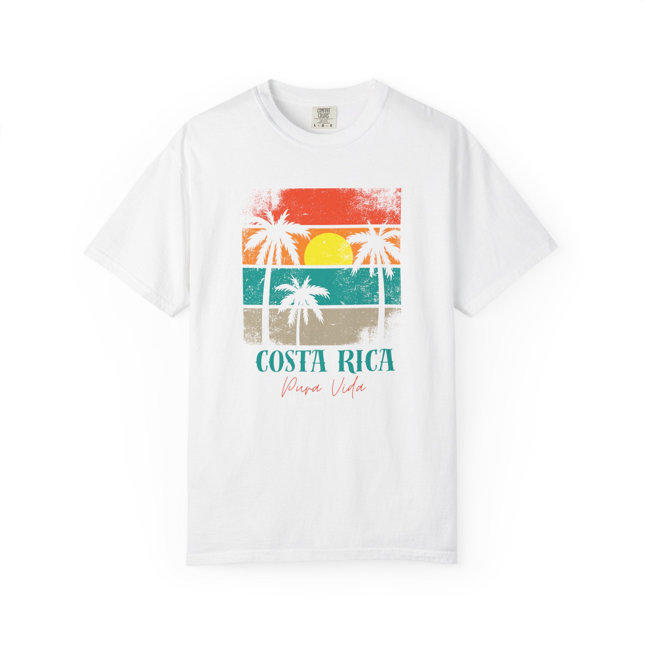 Costa Rica Pura Vida Palm Trees Travel Tee