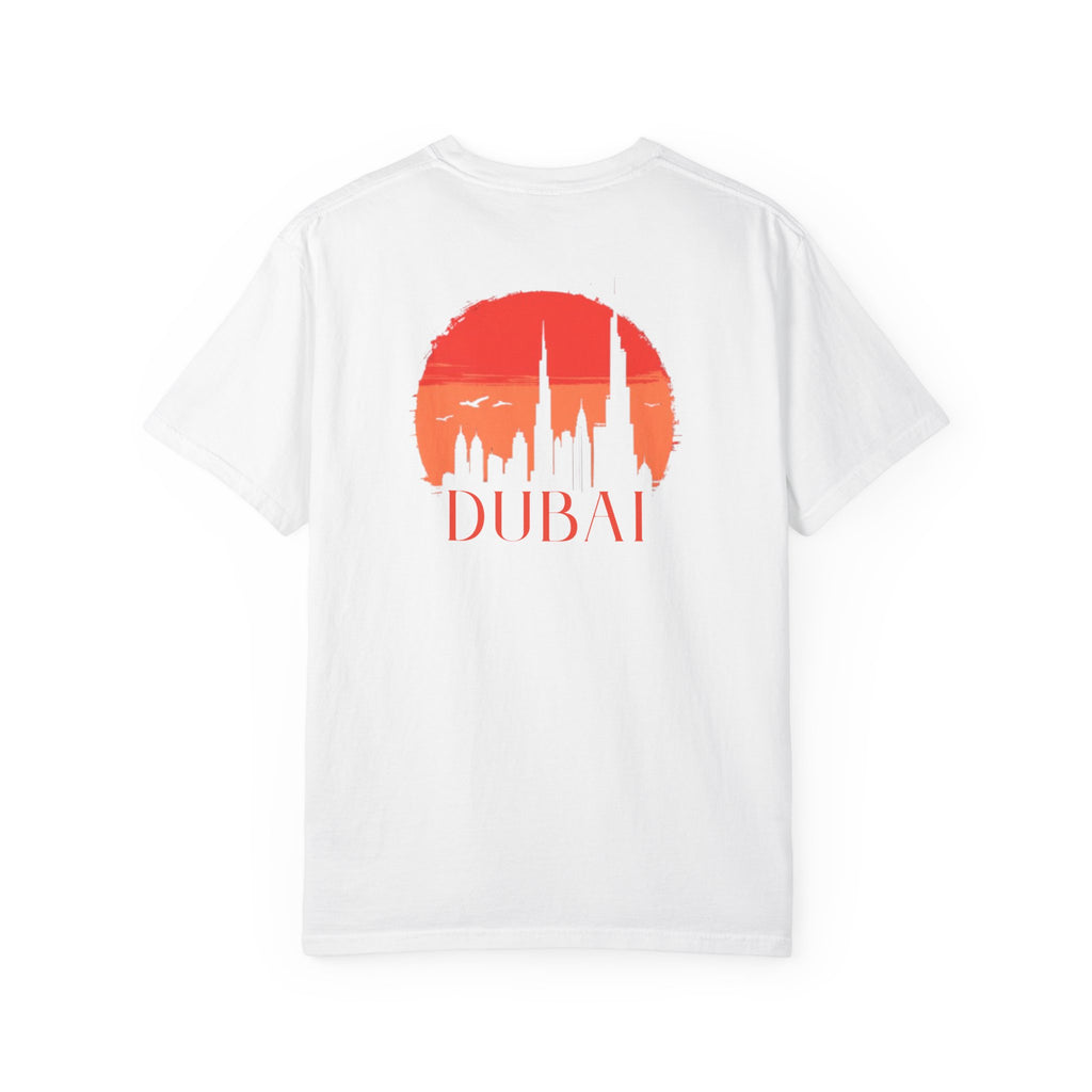 Dubai Palm Island Skyline Front Back Tee