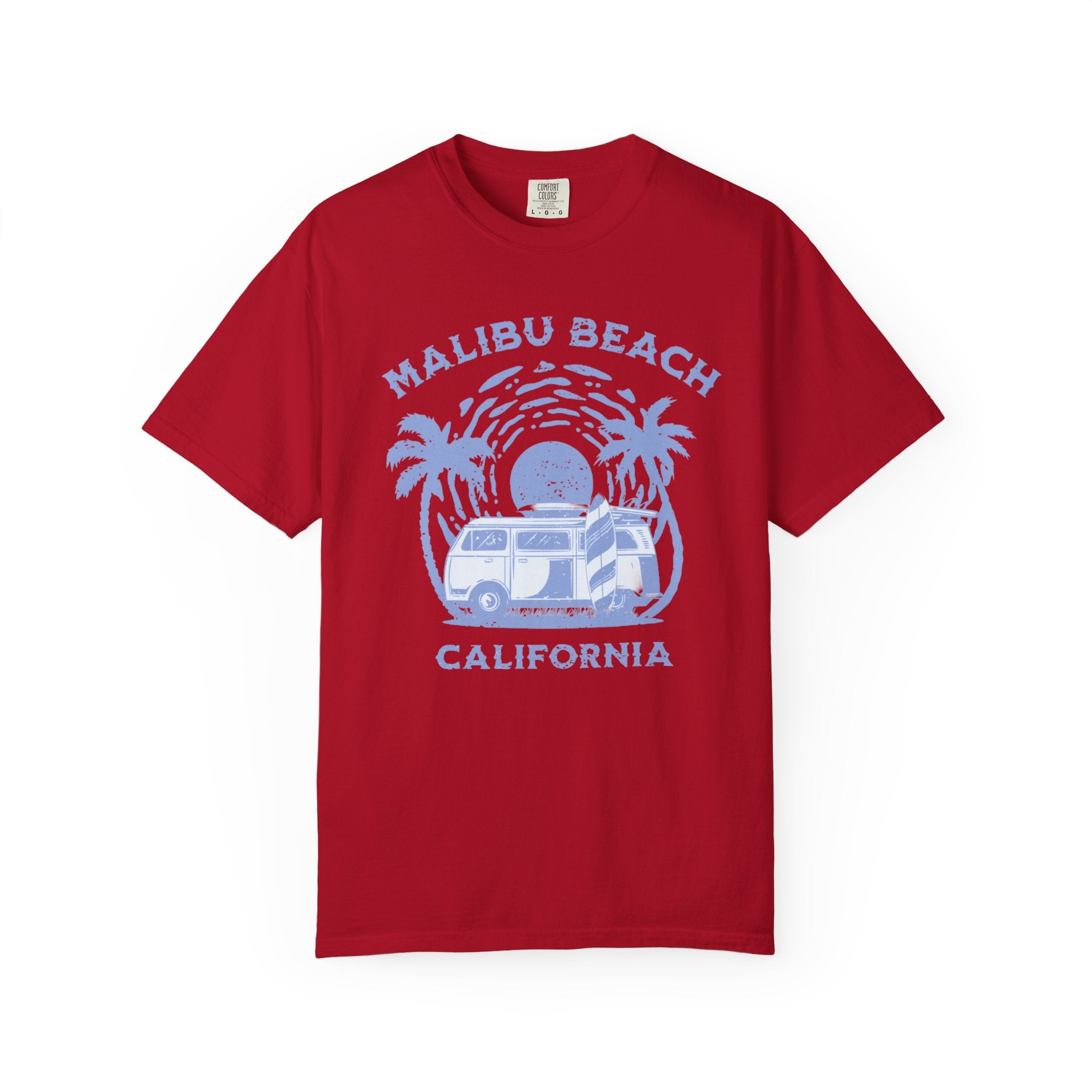 Malibu Beach California Van Life Palm Trees Tee
