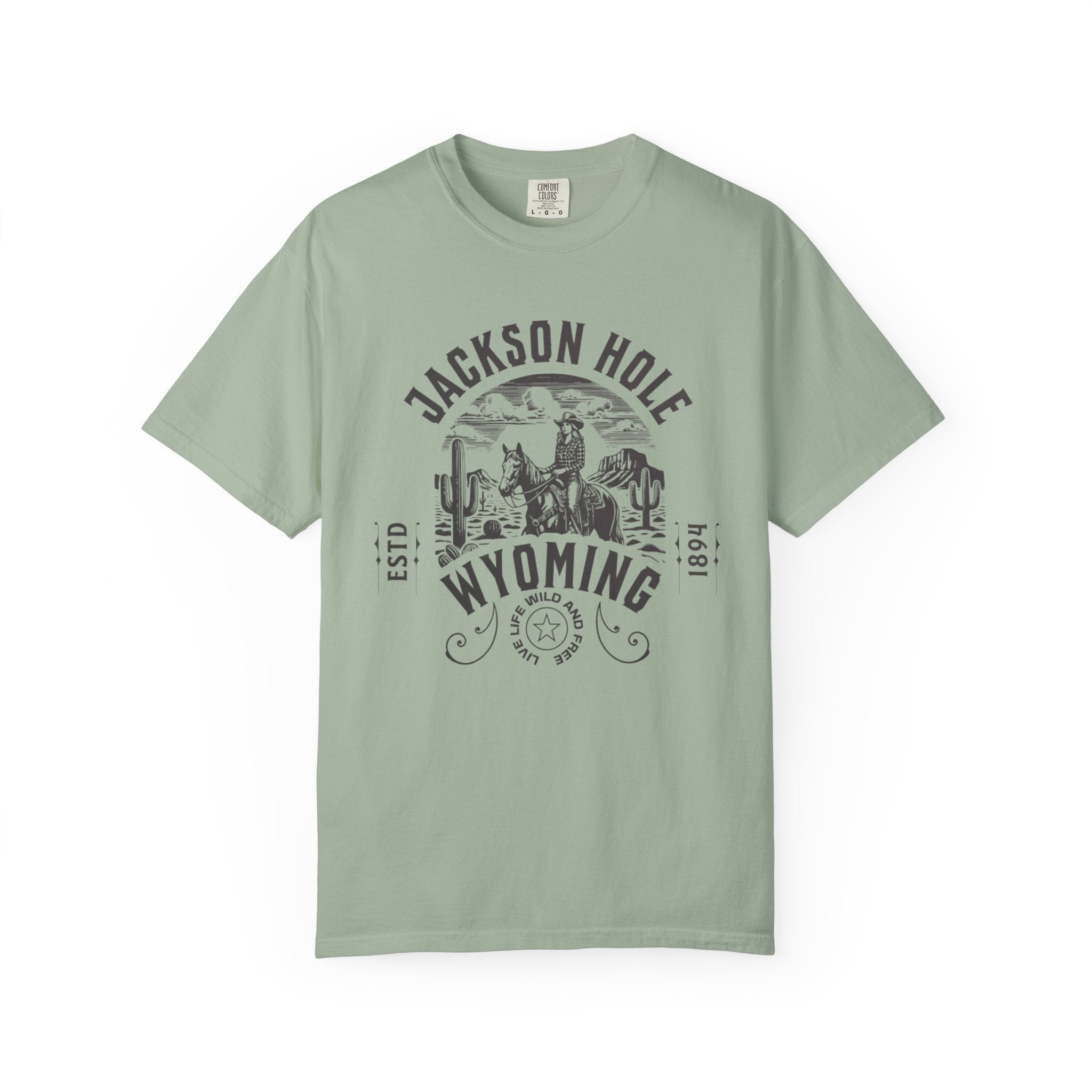Jackson Hole Wyoming Cowgirl Wild and Free Western Tee