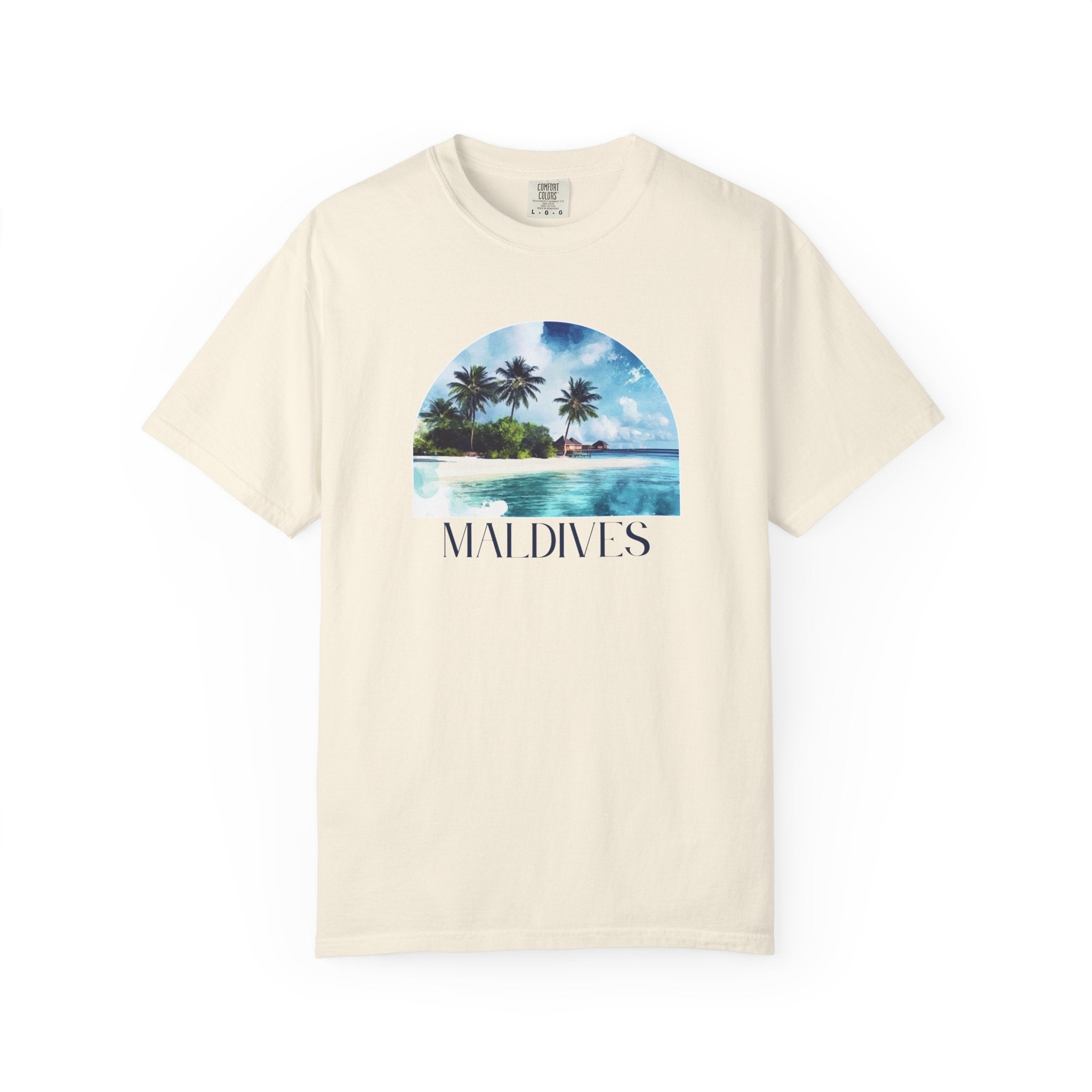 Maldives Palm Trees Beach Tropical Paradise Tee