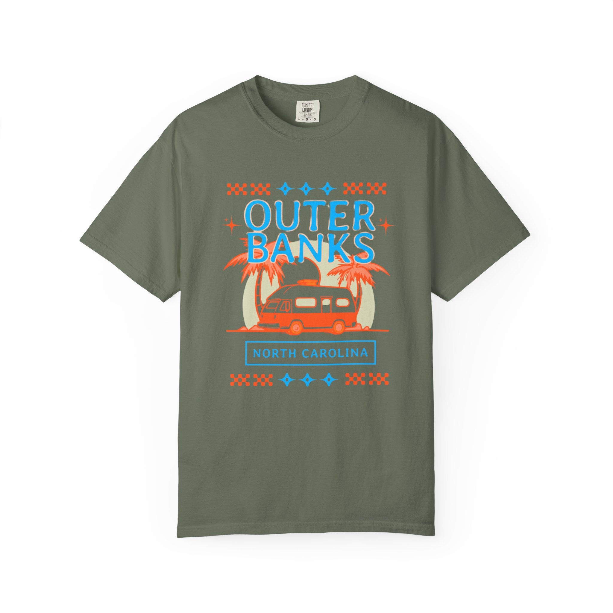 Outer Banks North Carolina Retro 70s Beach Tee