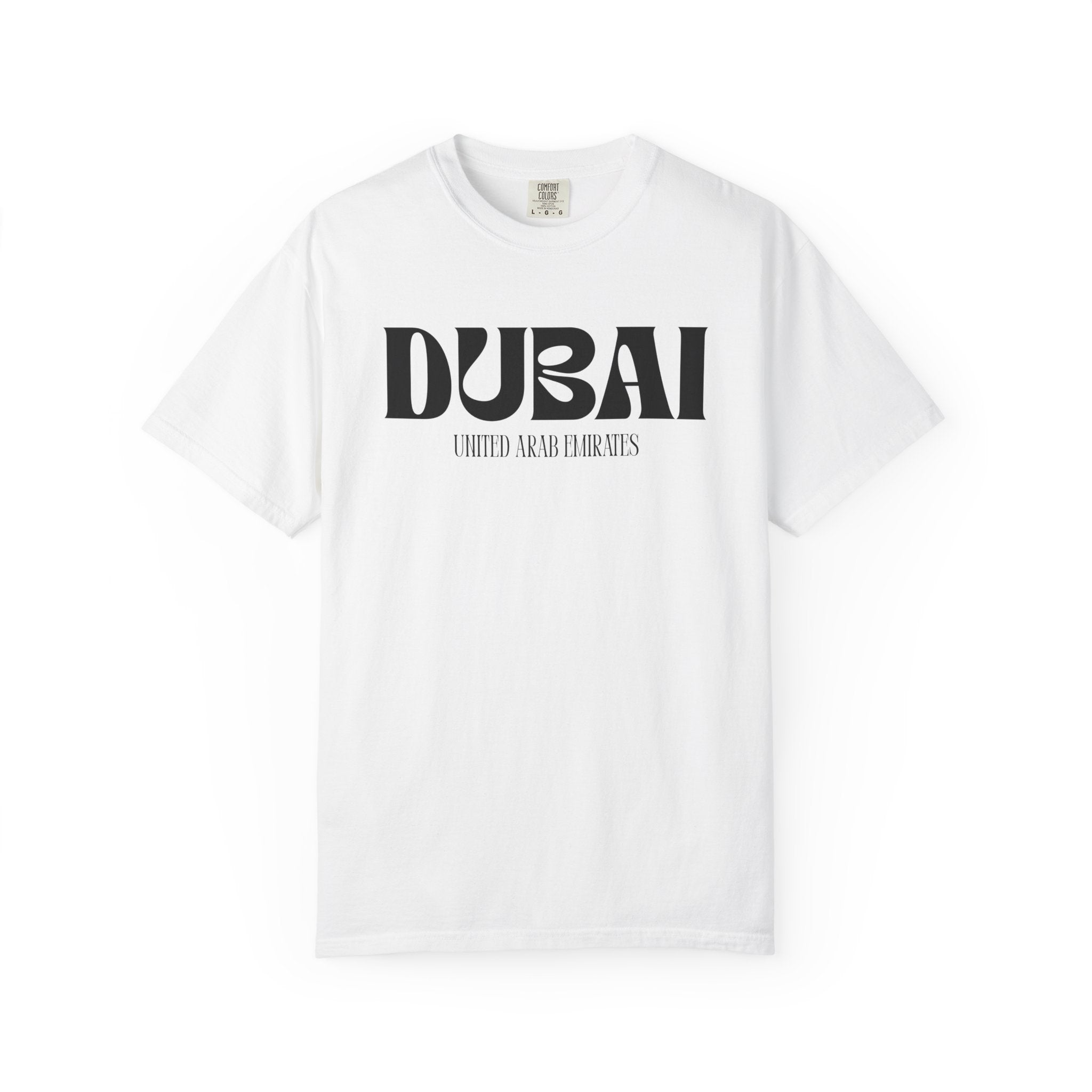 Dubai Bold Bubble Letters Typography Tee