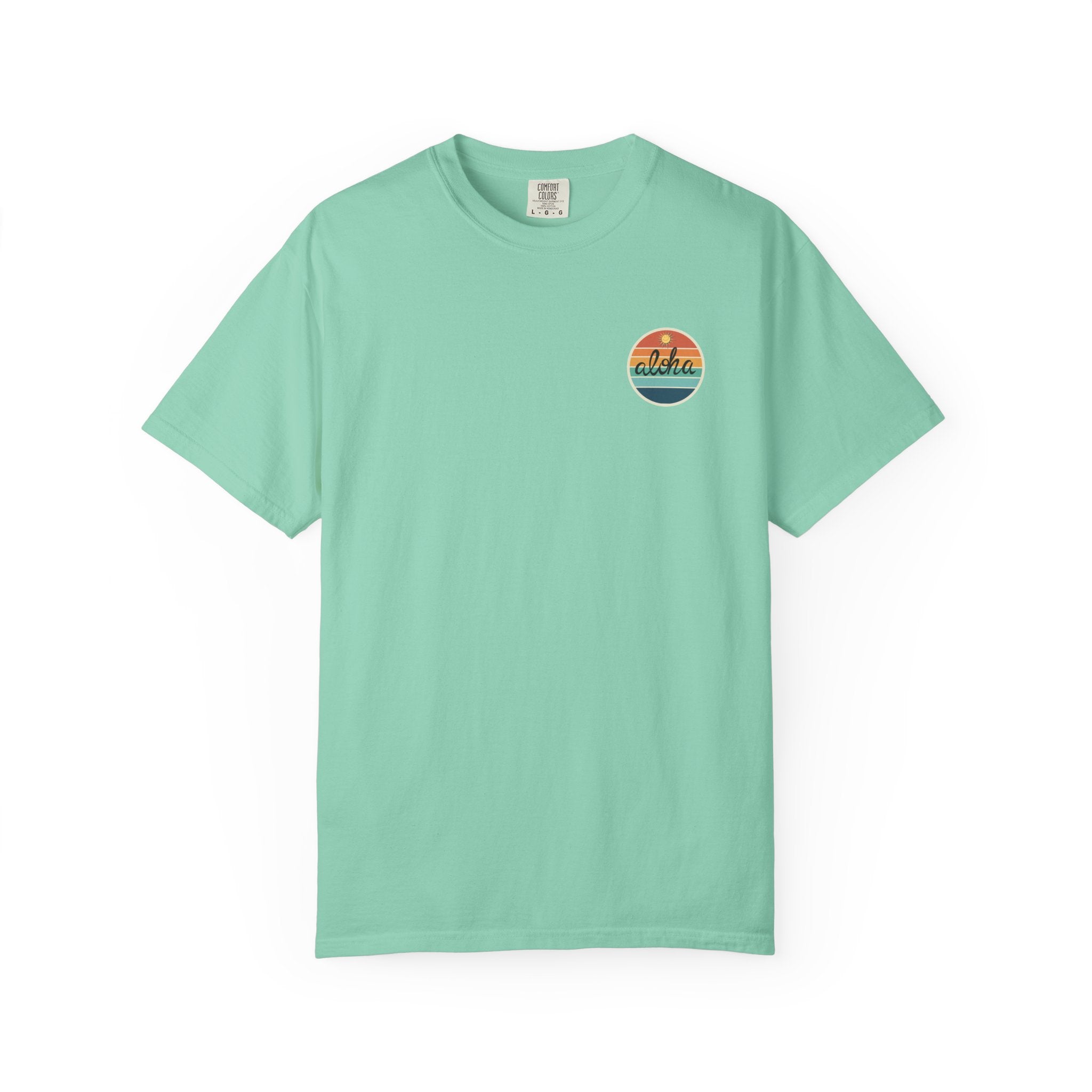 Hawaii Aloha Rainbow Colorful Wavy Island Tee