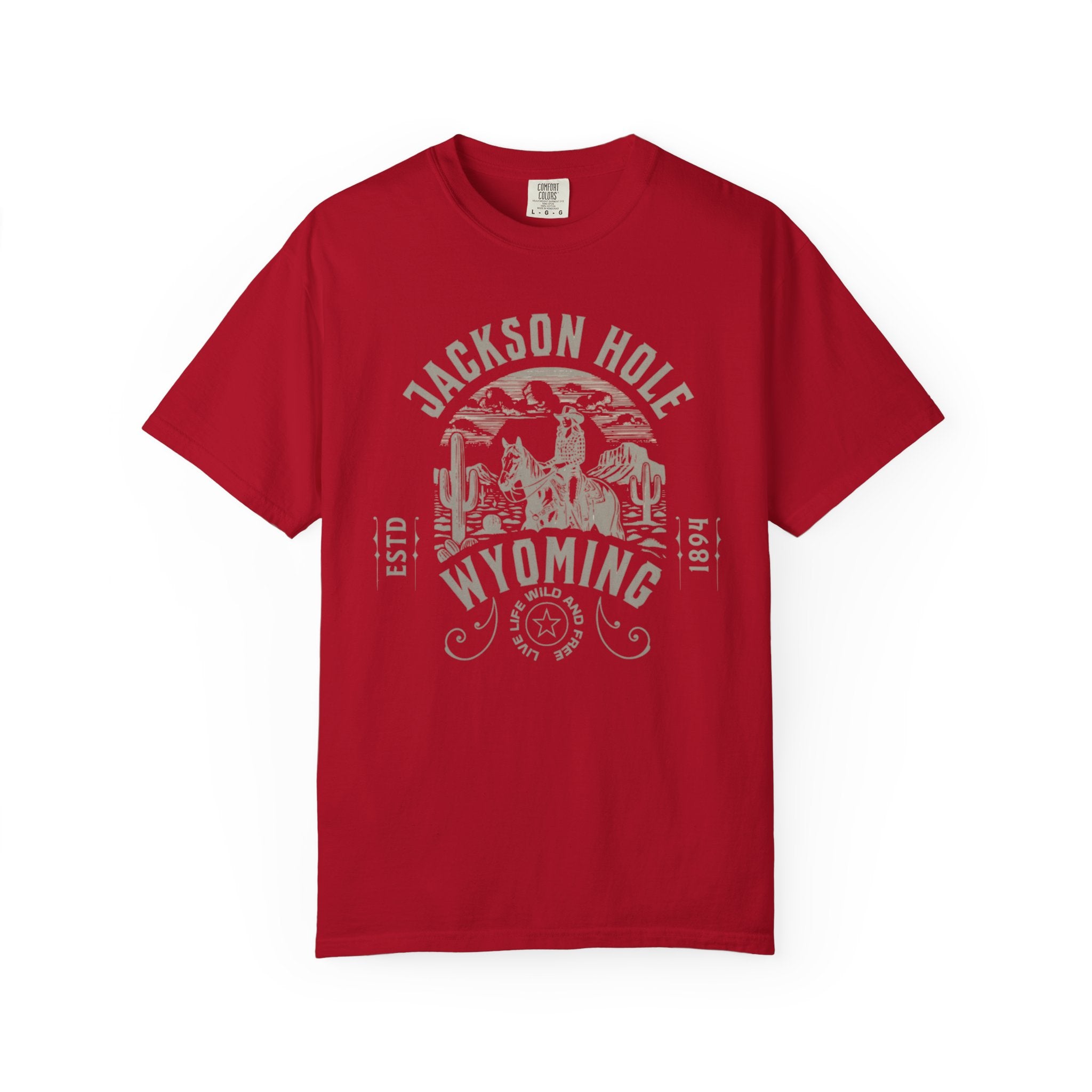 Jackson Hole Wyoming Cowgirl Wild and Free Western Tee