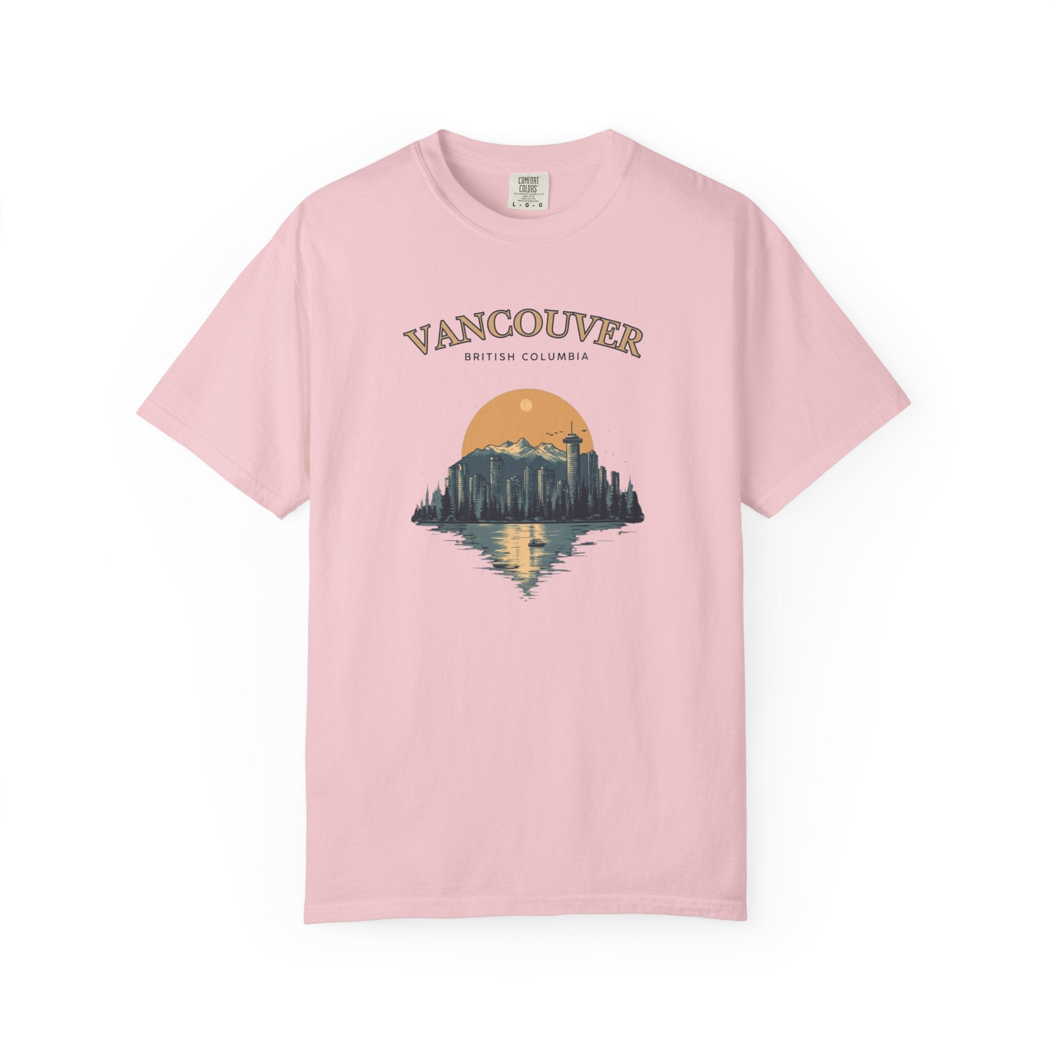 Vancouver BC Cityscape Mountains Travel Tee