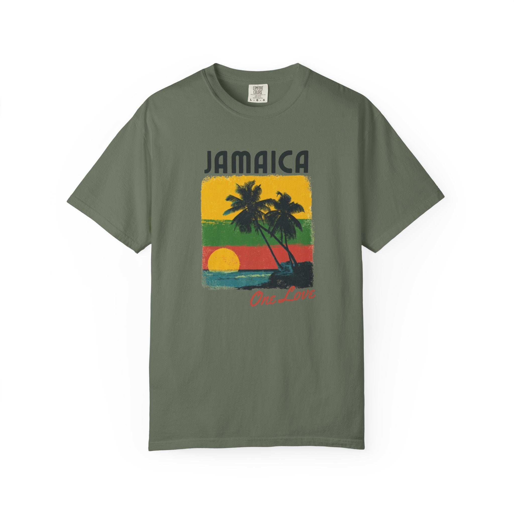 Jamaica One Love Sunset Beach Island Tee