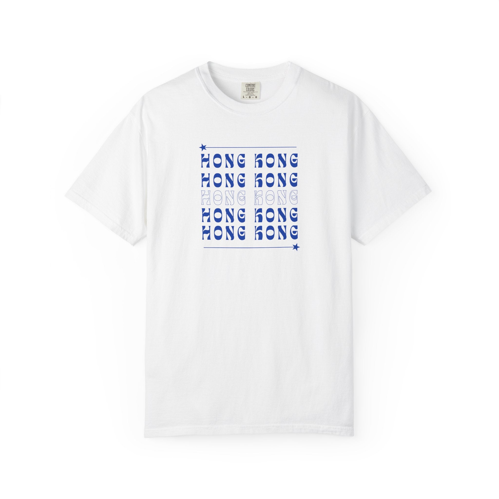 Hong Kong Minimalist Stacked Typography Tee