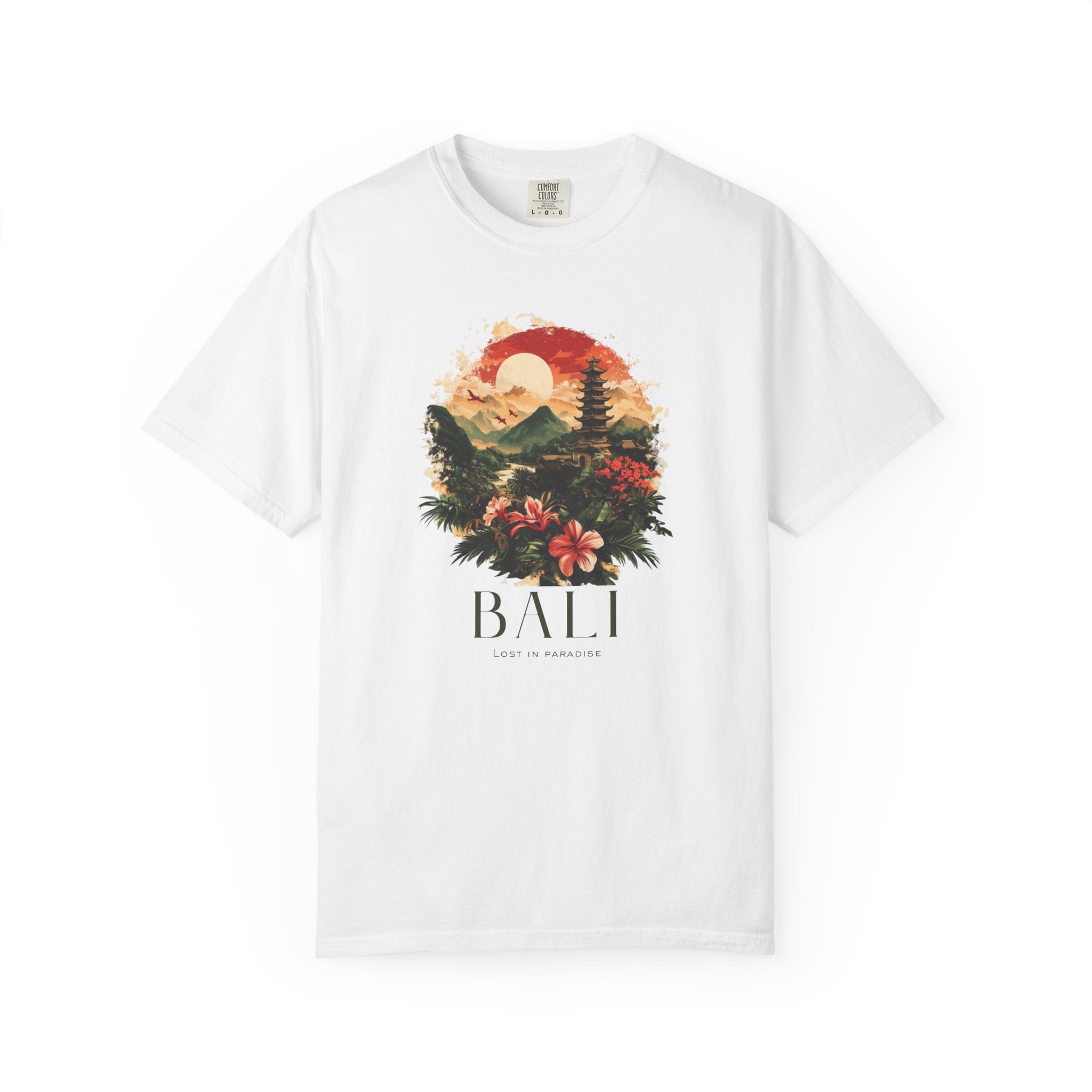 Bali Indonesia Volcano Temple Rainforest Tee