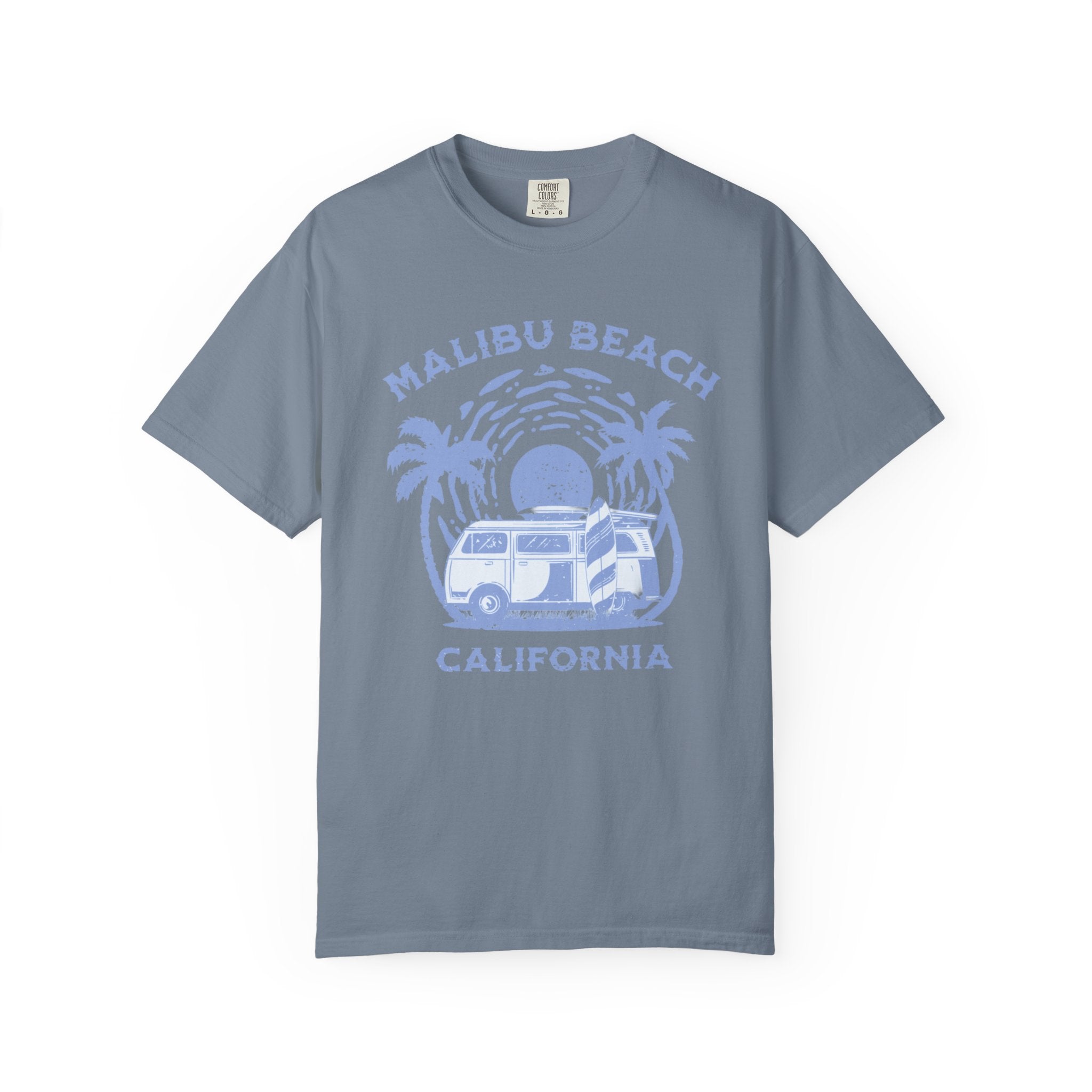 Malibu Beach California Van Life Palm Trees Tee