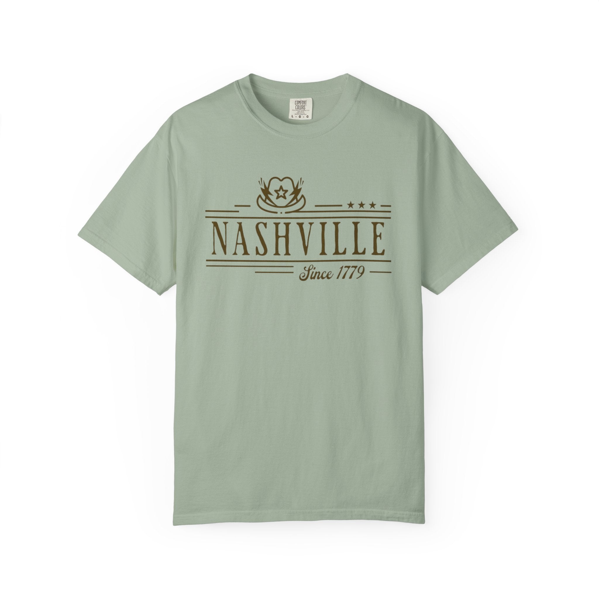 Nashville Tennessee Cowboy Hat Minimalist Music City Tee