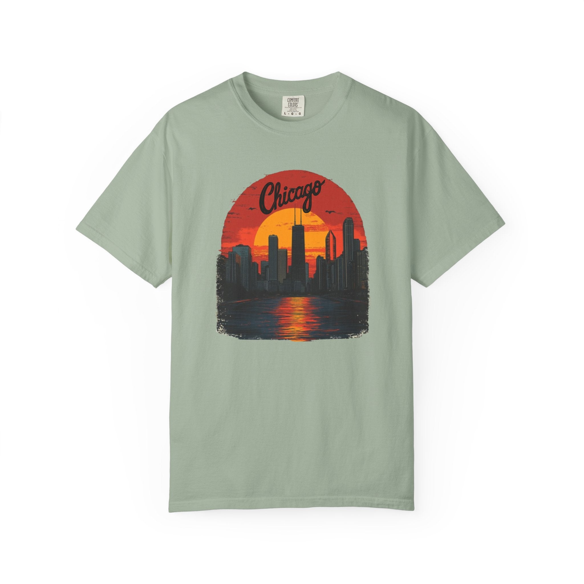 Chicago Lakefront Skyline Reflection Tee
