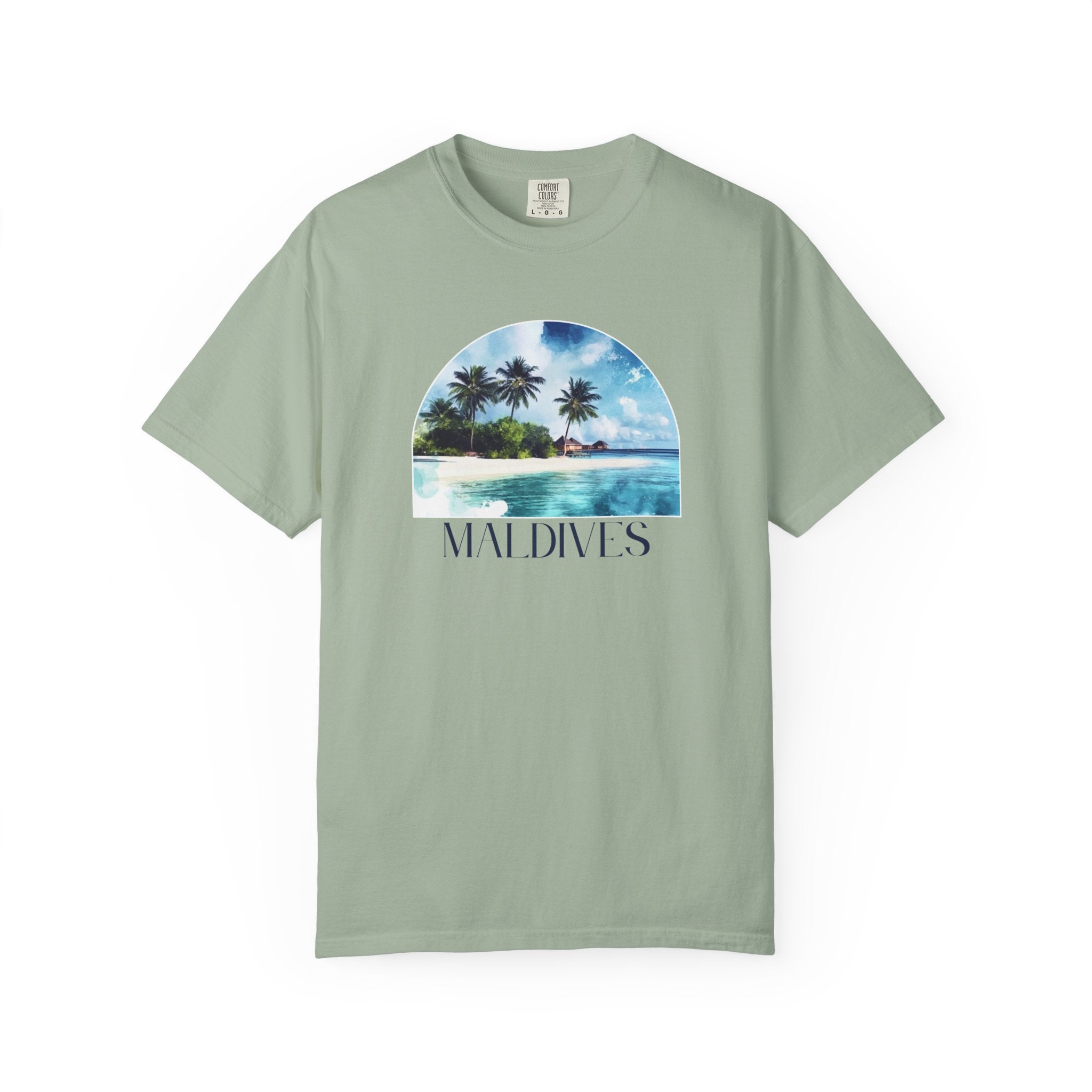 Maldives Palm Trees Beach Tropical Paradise Tee