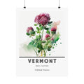 Vermont State Flower Poster - Red Clover Botanical Print