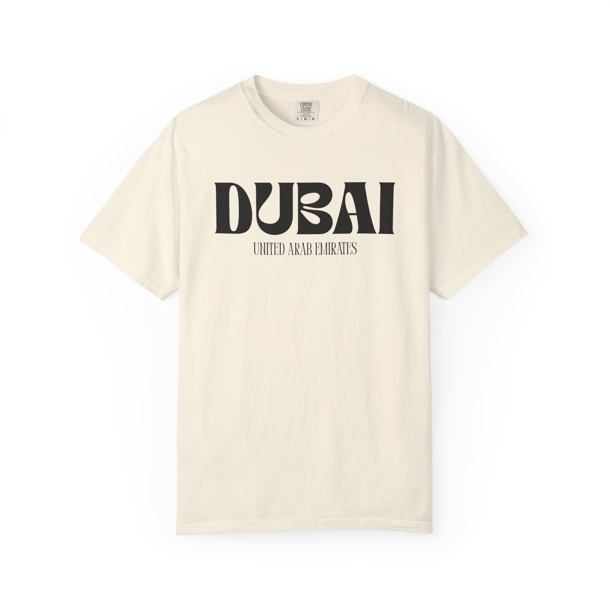 Dubai Bold Bubble Letters Typography Tee