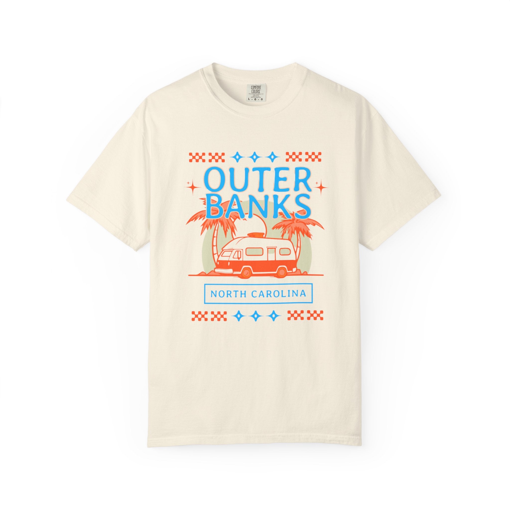Outer Banks North Carolina Retro 70s Beach Tee
