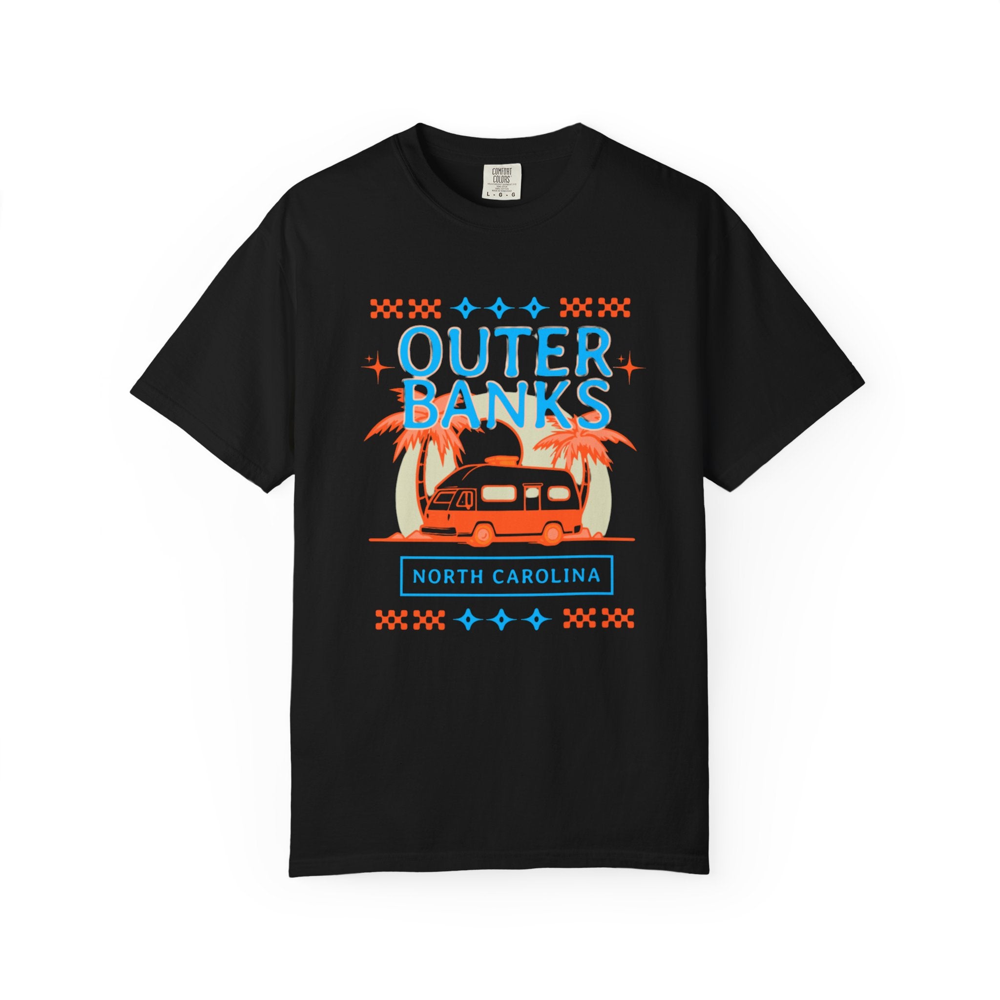 Outer Banks North Carolina Retro 70s Beach Tee