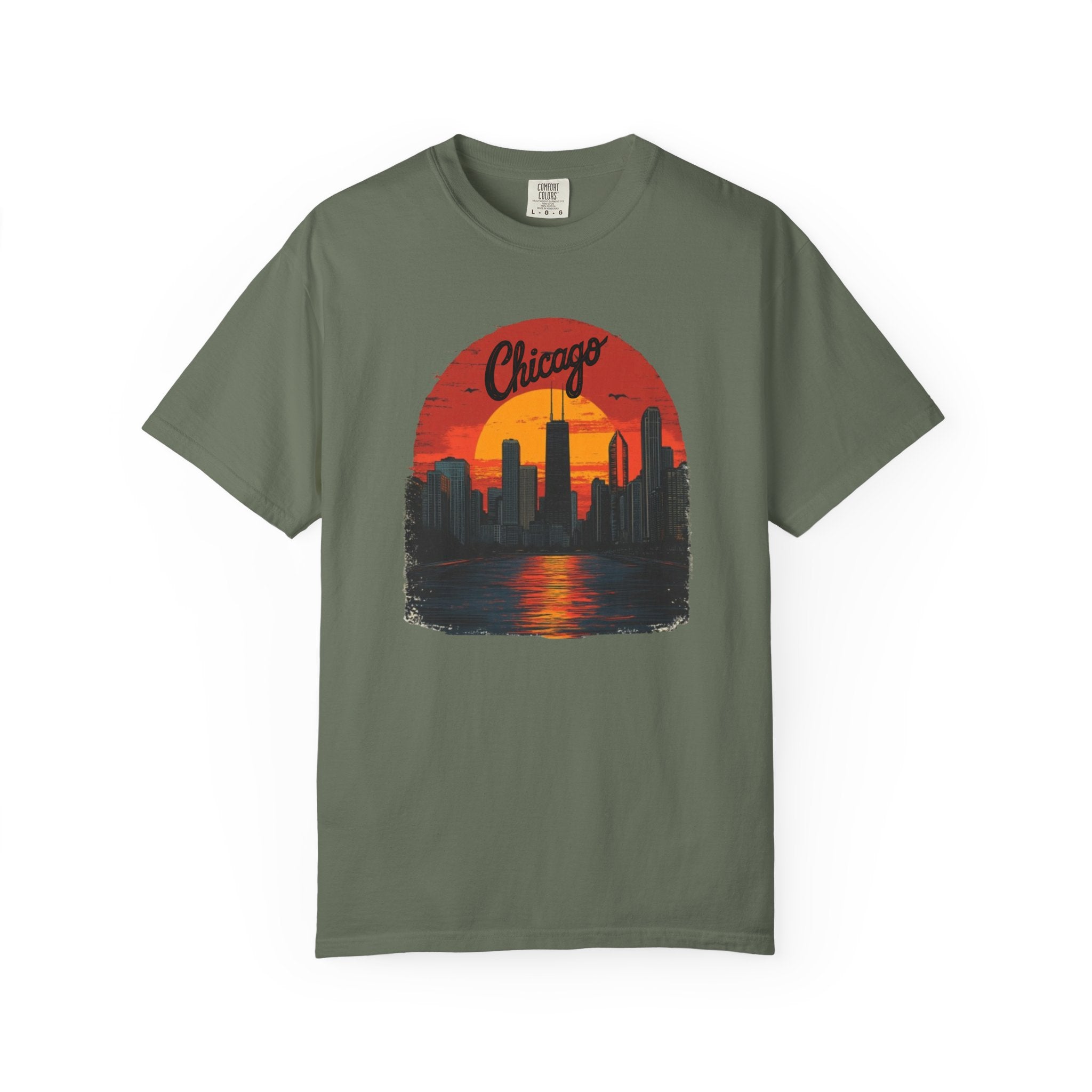 Chicago Lakefront Skyline Reflection Tee