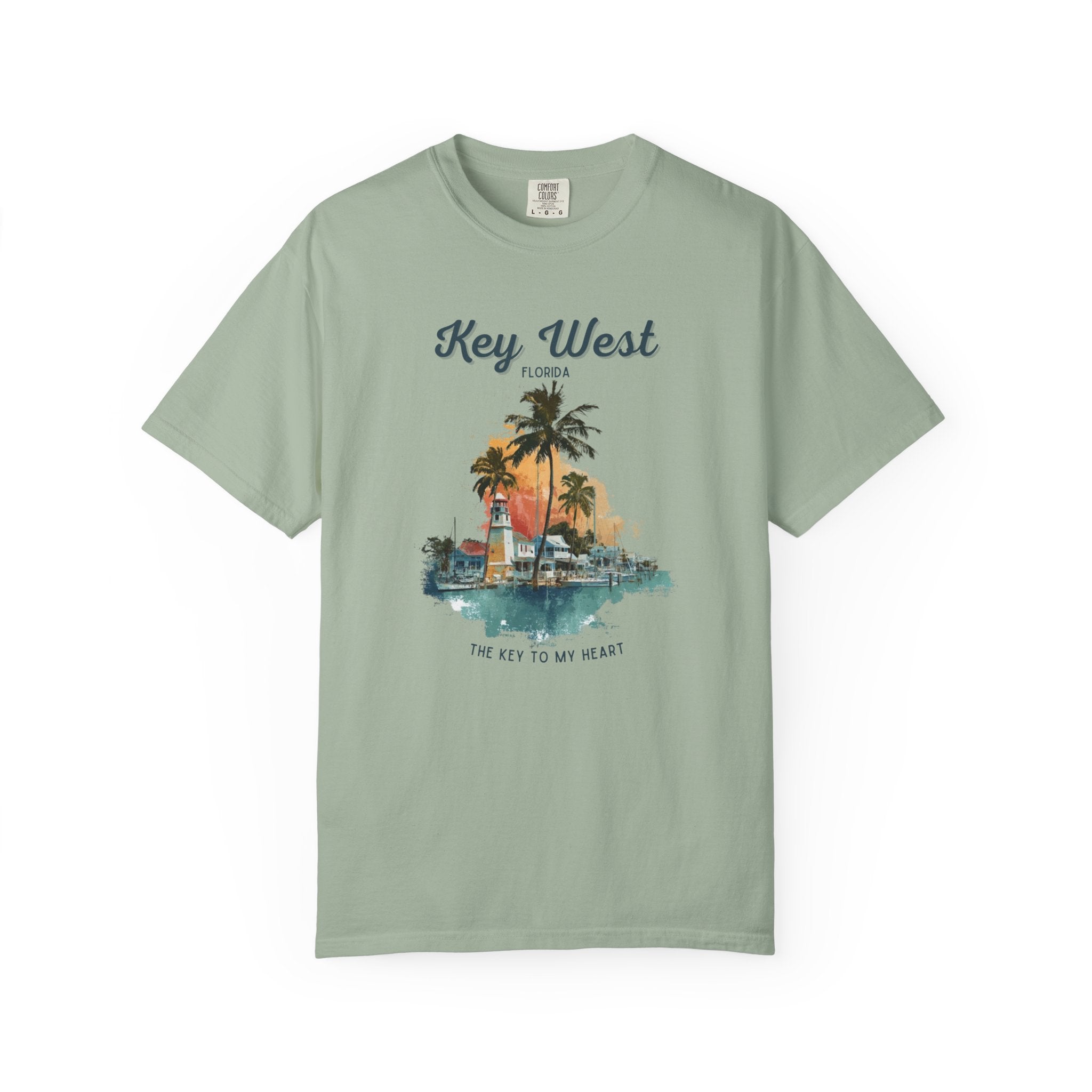Key West Sunset Lighthouse Beach Travel Tee