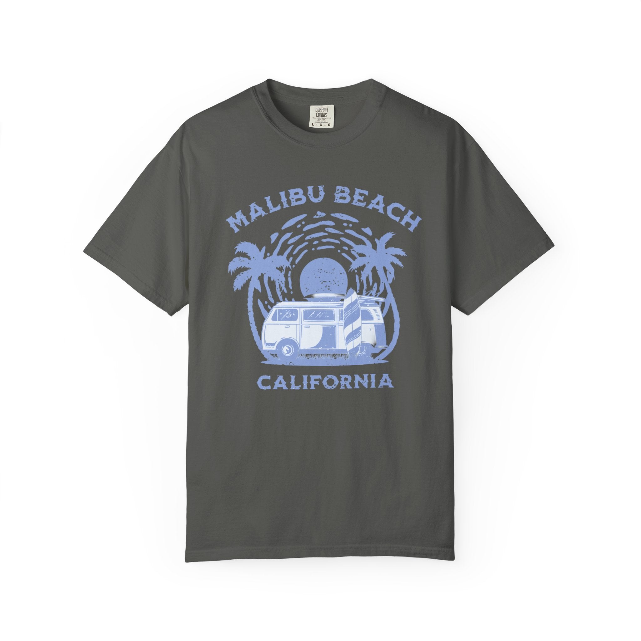 Malibu Beach California Van Life Palm Trees Tee
