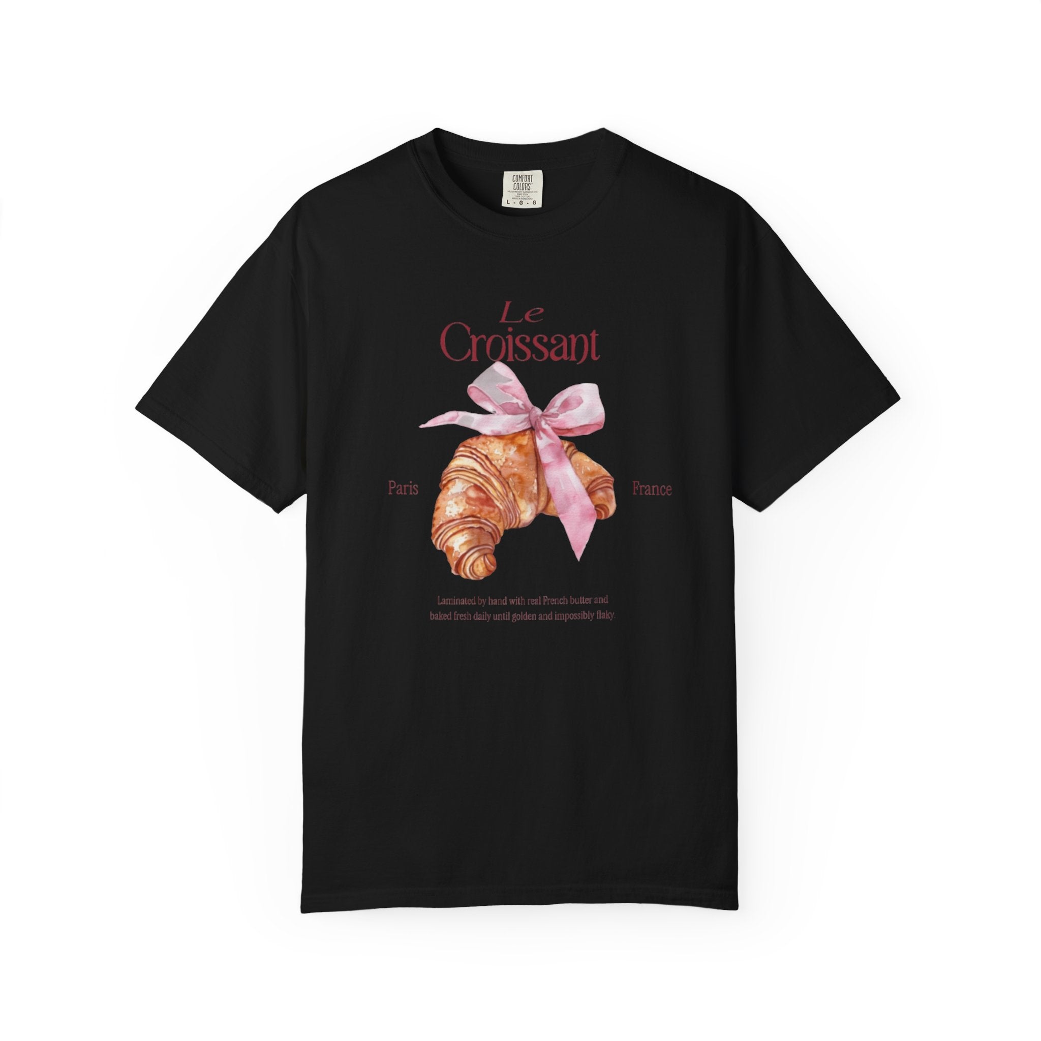 Paris France Croissant Bakery Coquette Tee