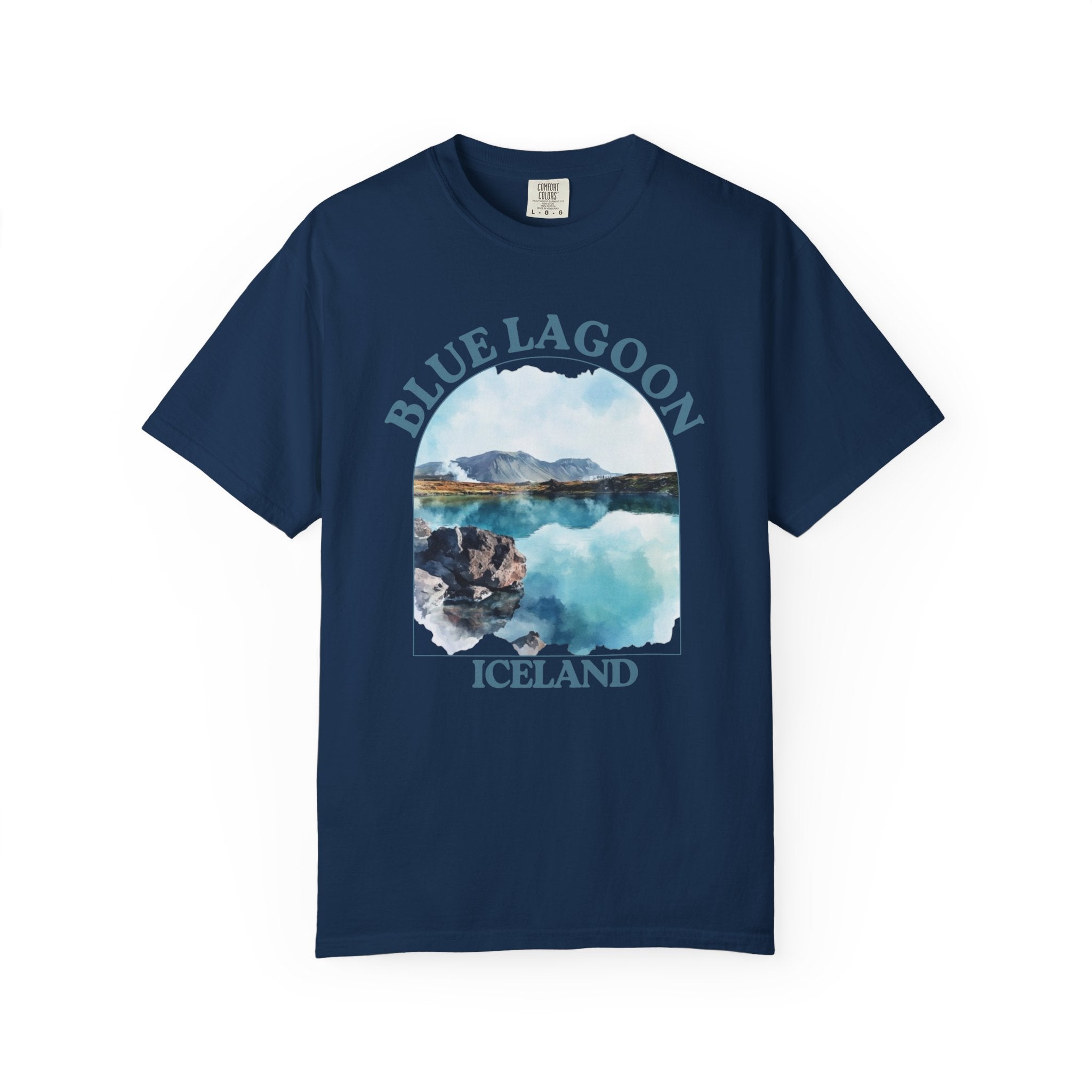 Iceland Blue Lagoon Watercolor Geothermal Tee