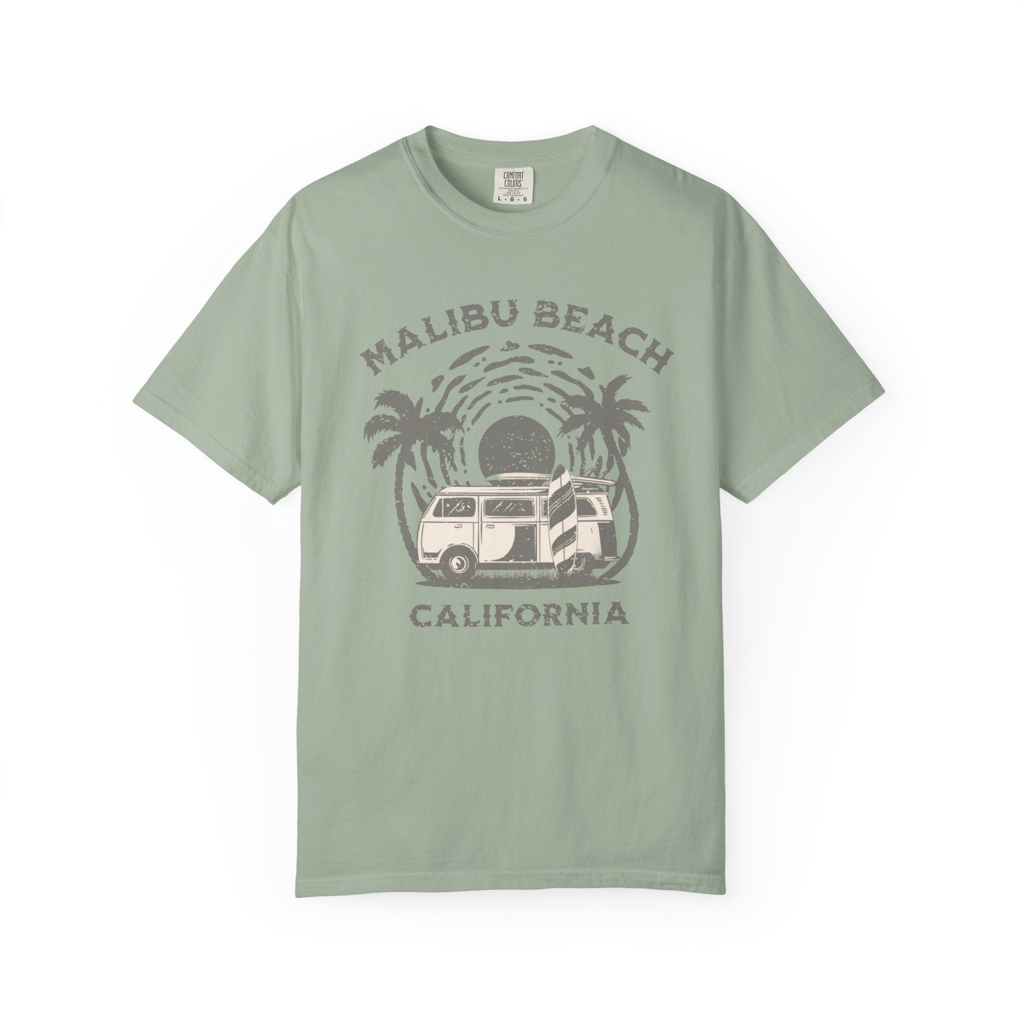 Malibu Beach California Van Life Palm Trees Tee