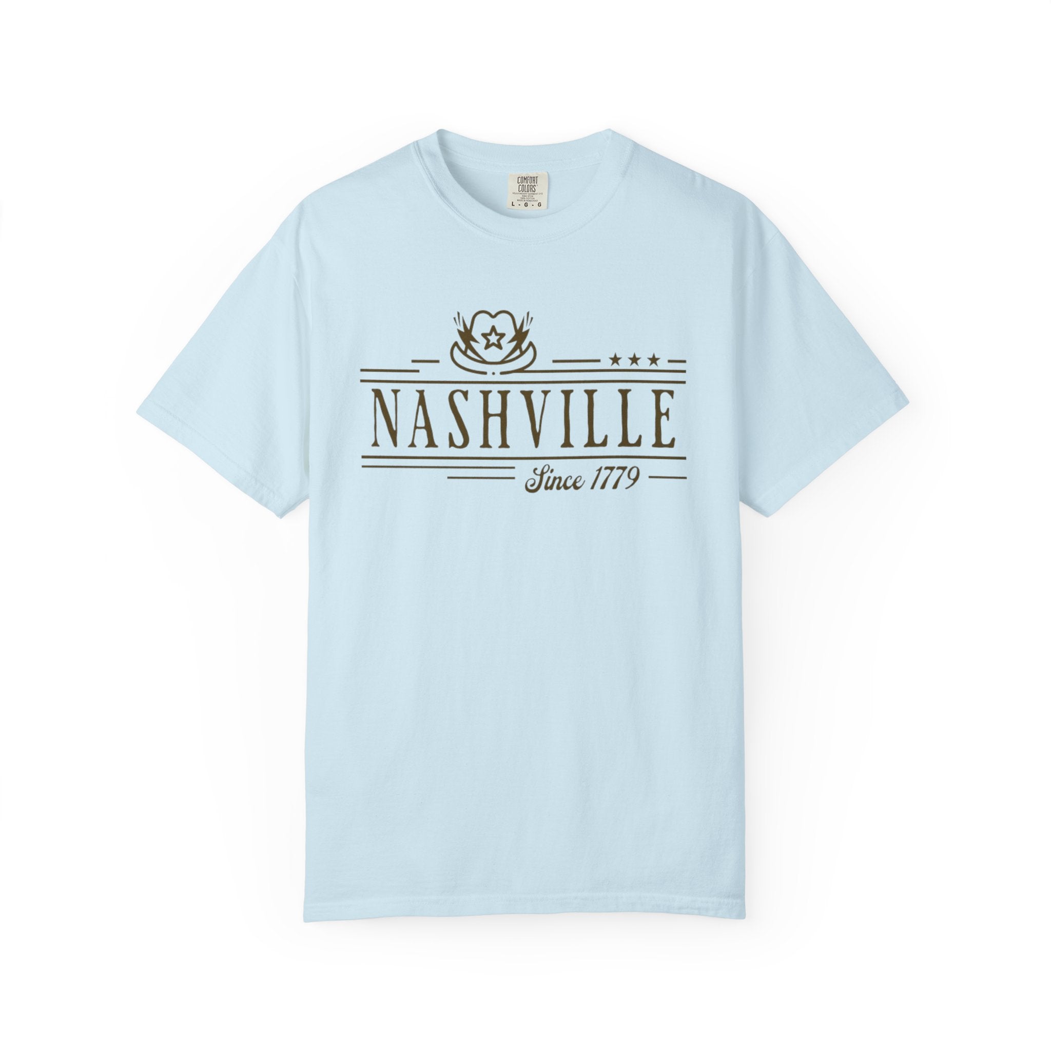 Nashville Tennessee Cowboy Hat Minimalist Music City Tee