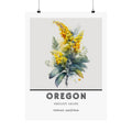 Oregon State Flower Poster - Oregon Grape Watercolor Print