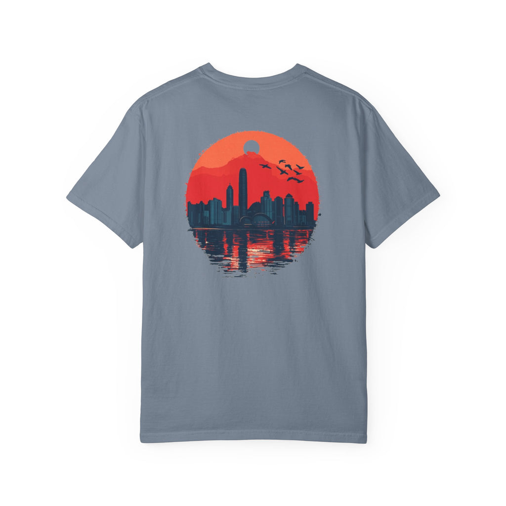 Hong Kong Cityscape Skyline Back Print Tee