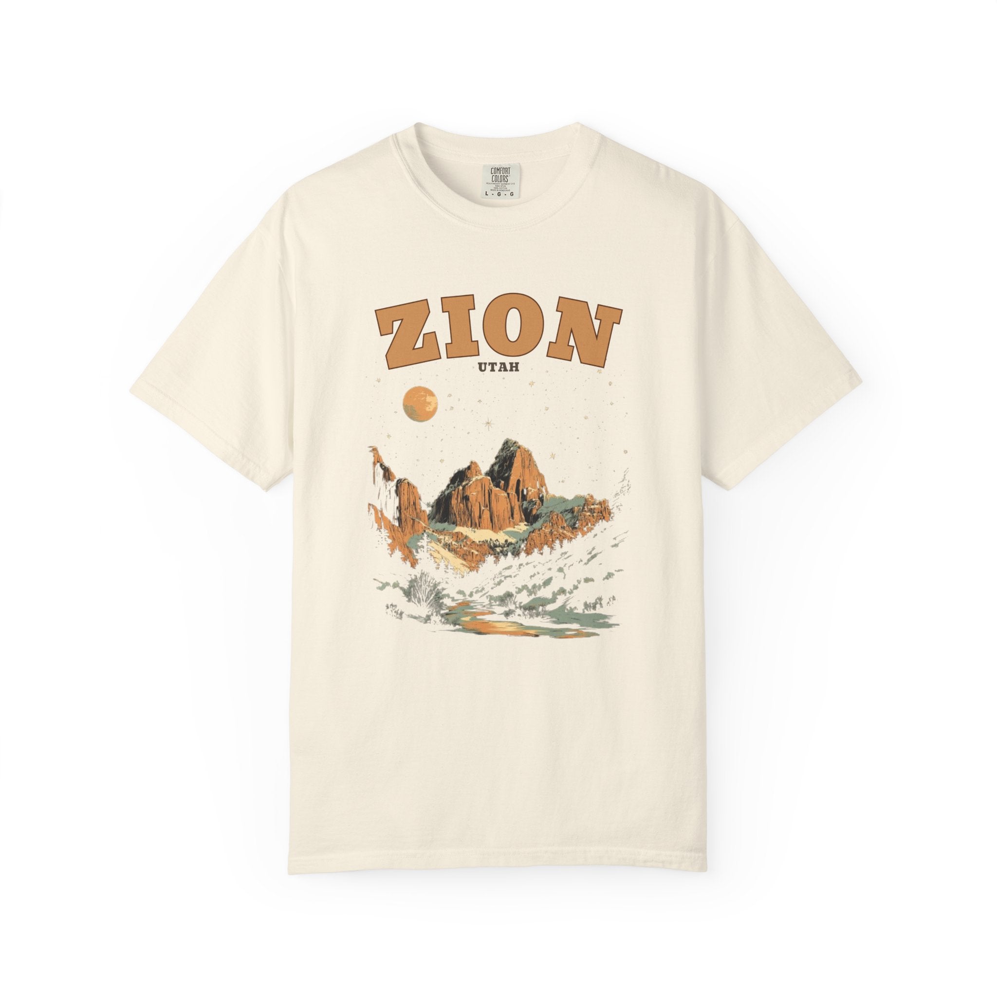 Zion Starry Night Red Rock Mountains Tee