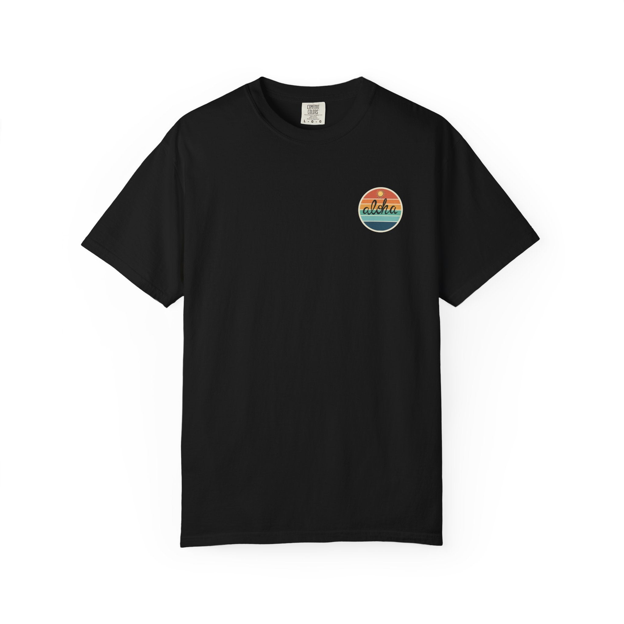 Hawaii Aloha Rainbow Colorful Wavy Island Tee