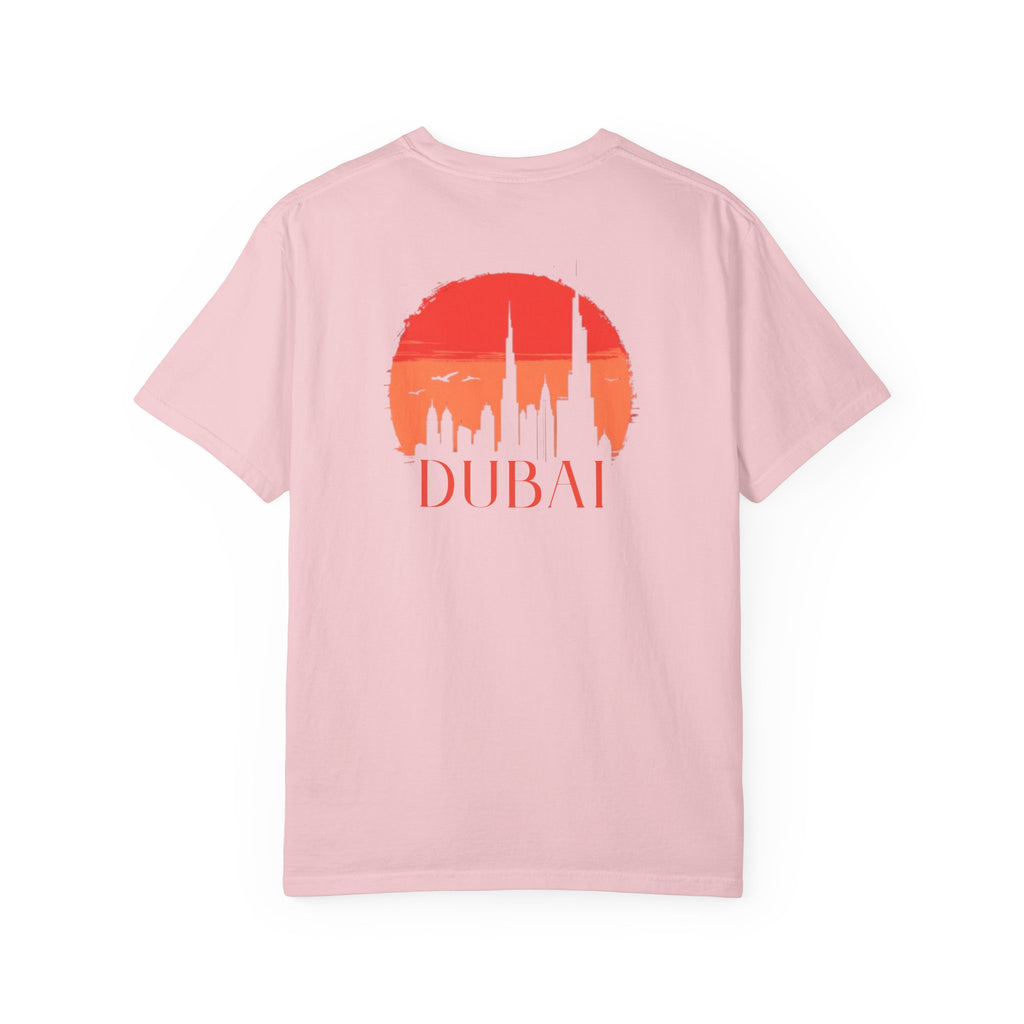 Dubai Palm Island Skyline Front Back Tee