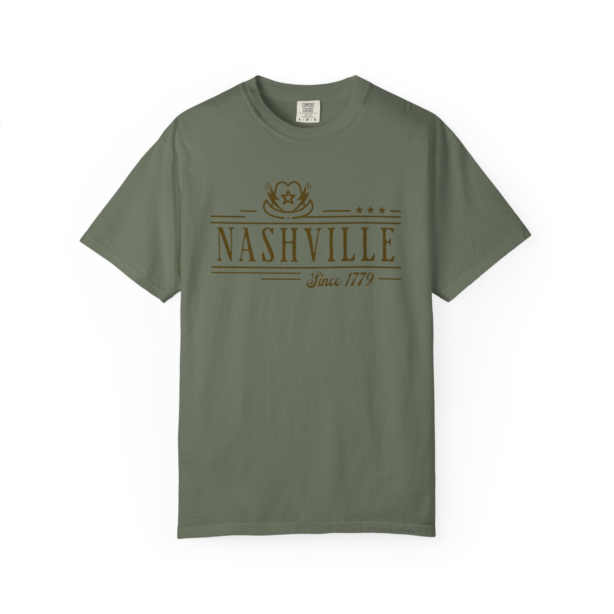 Nashville Tennessee Cowboy Hat Minimalist Music City Tee