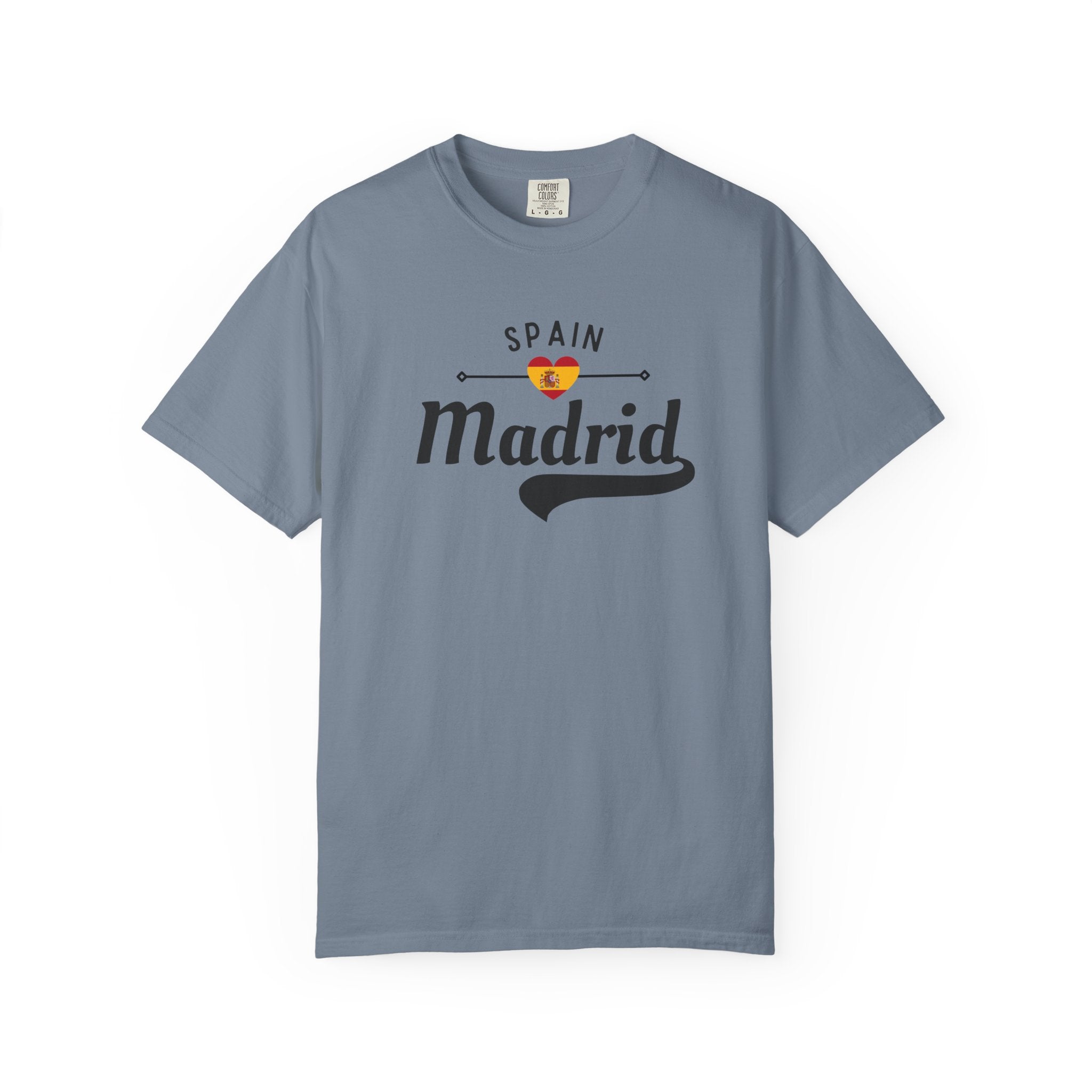 Madrid Spain Flag Heart Spanish Pride Tee