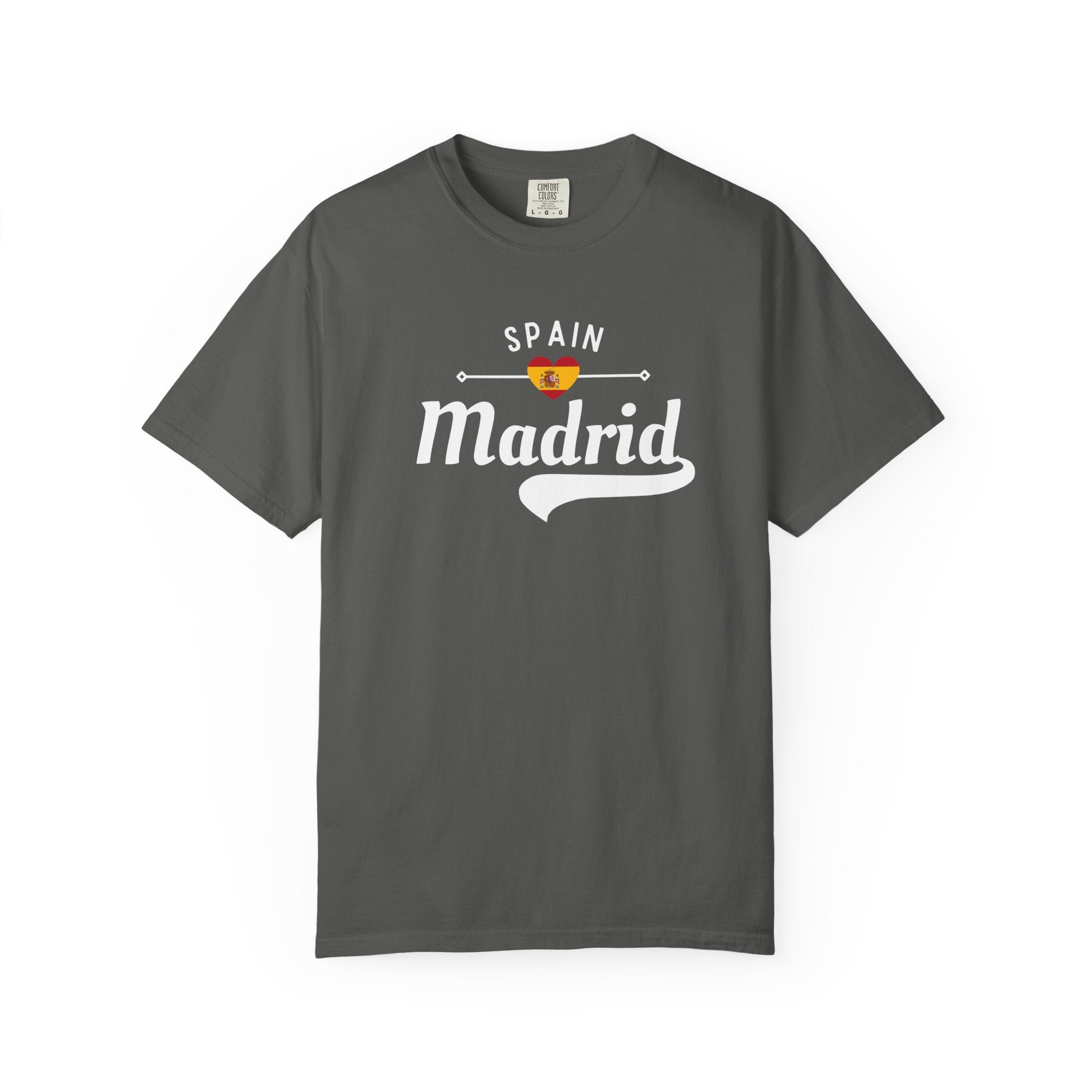 Madrid Spain Flag Heart Spanish Pride Tee