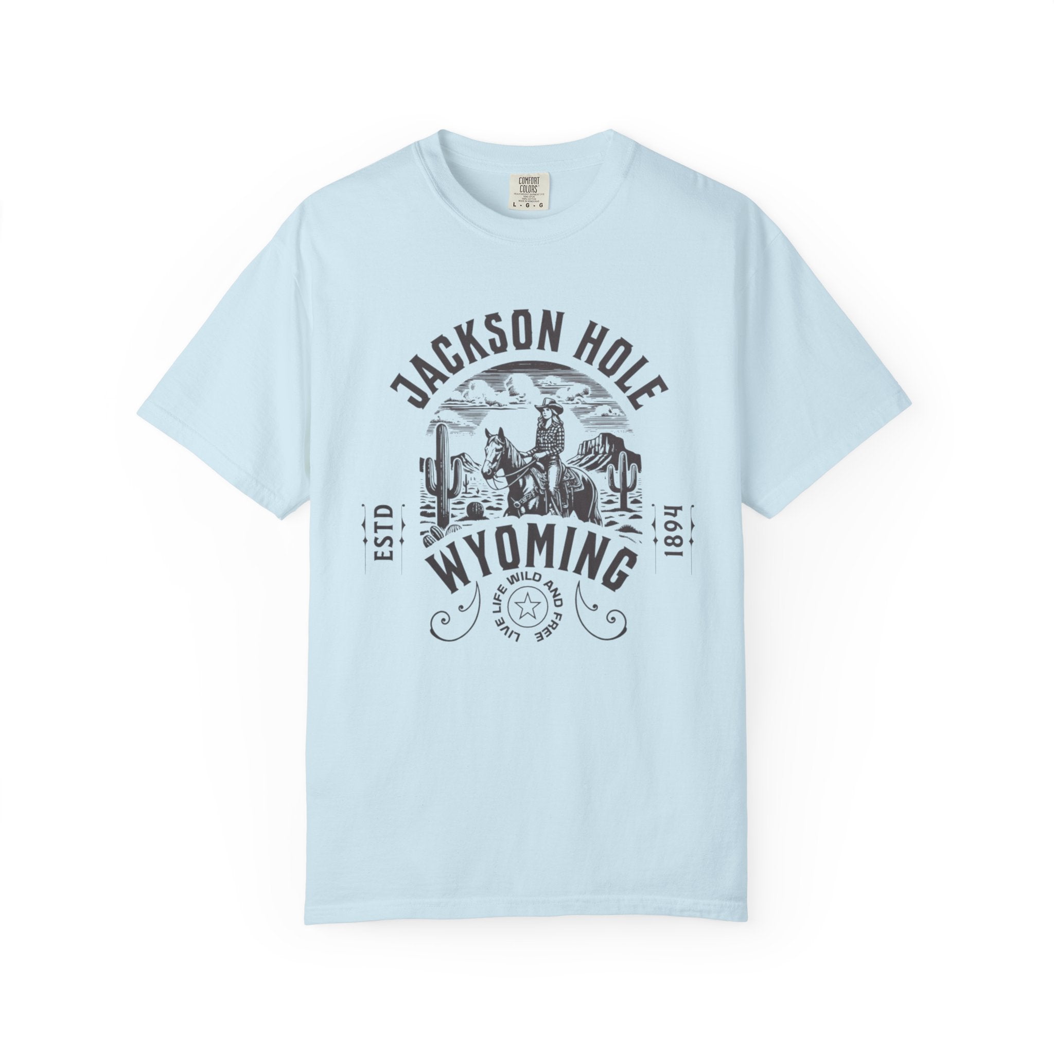 Jackson Hole Wyoming Cowgirl Wild and Free Western Tee