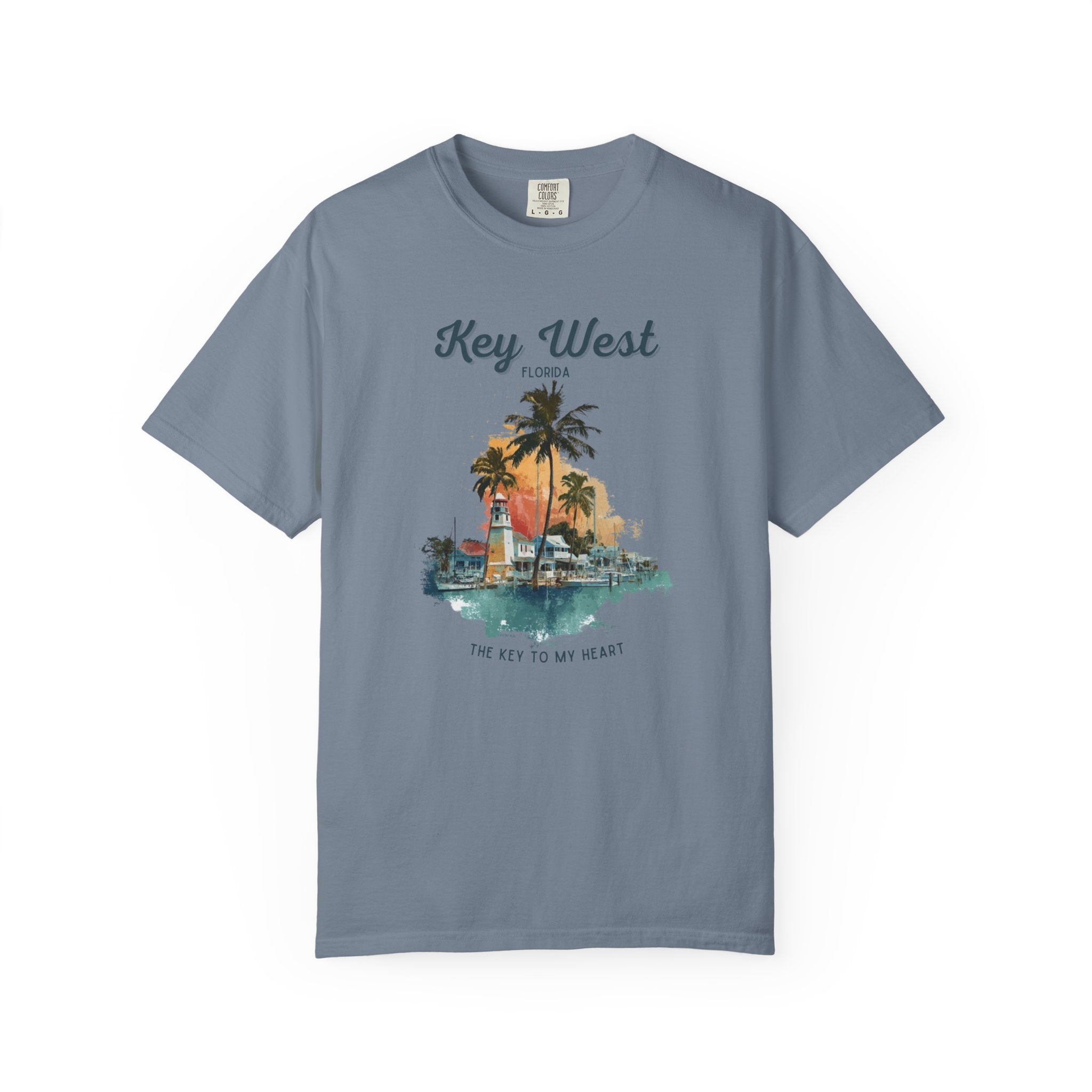 Key West Sunset Lighthouse Beach Travel Tee