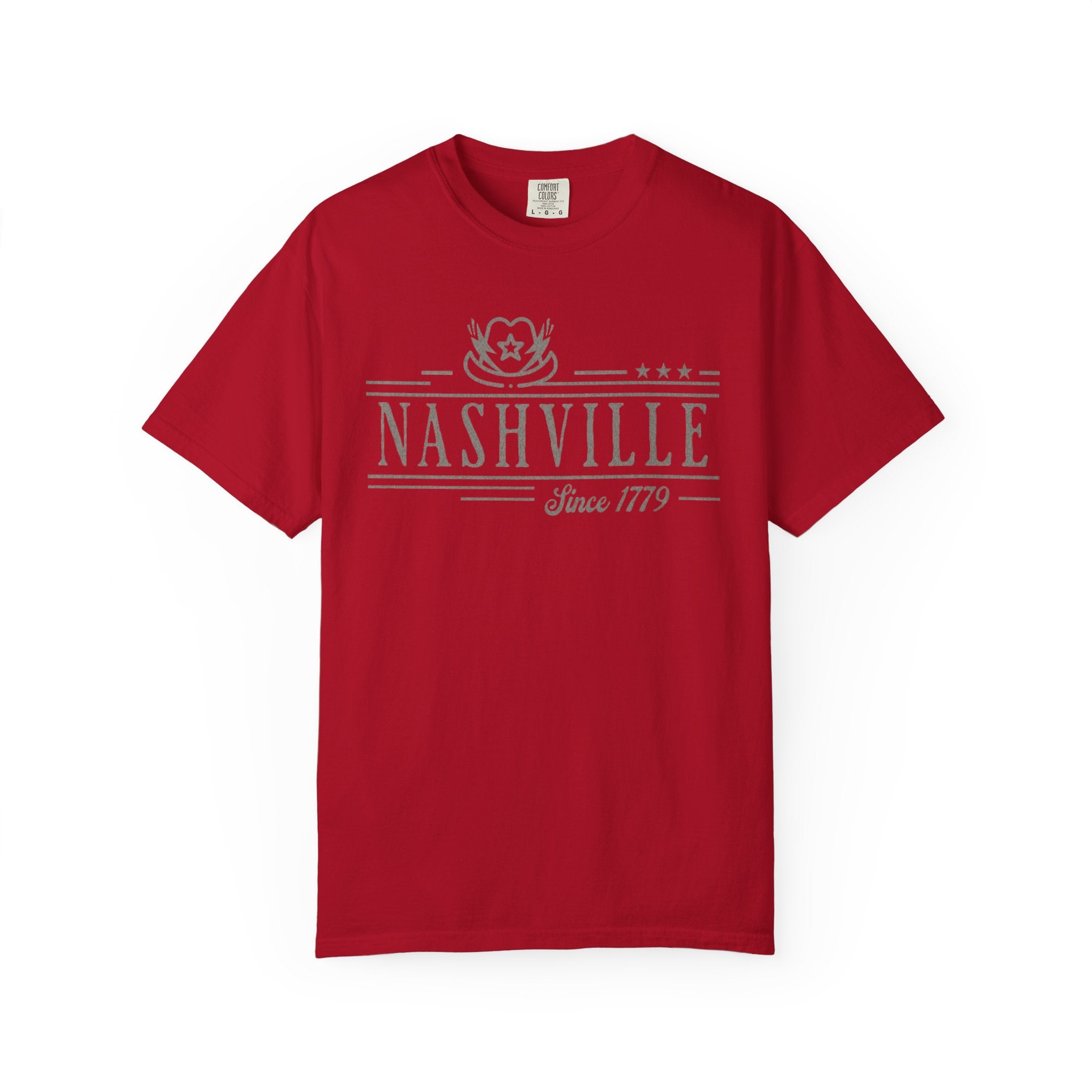 Nashville Tennessee Cowboy Hat Minimalist Music City Tee