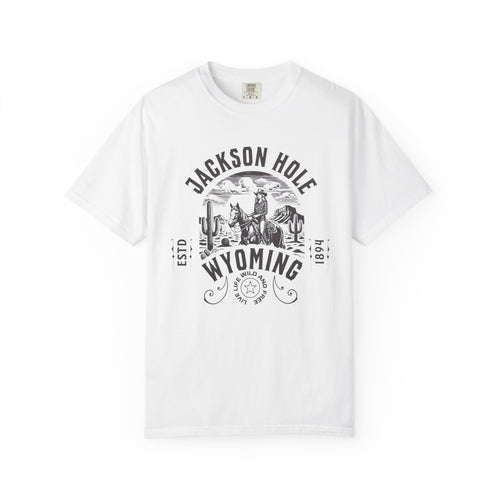 Jackson Hole Wyoming Cowgirl Wild and Free Western Tee