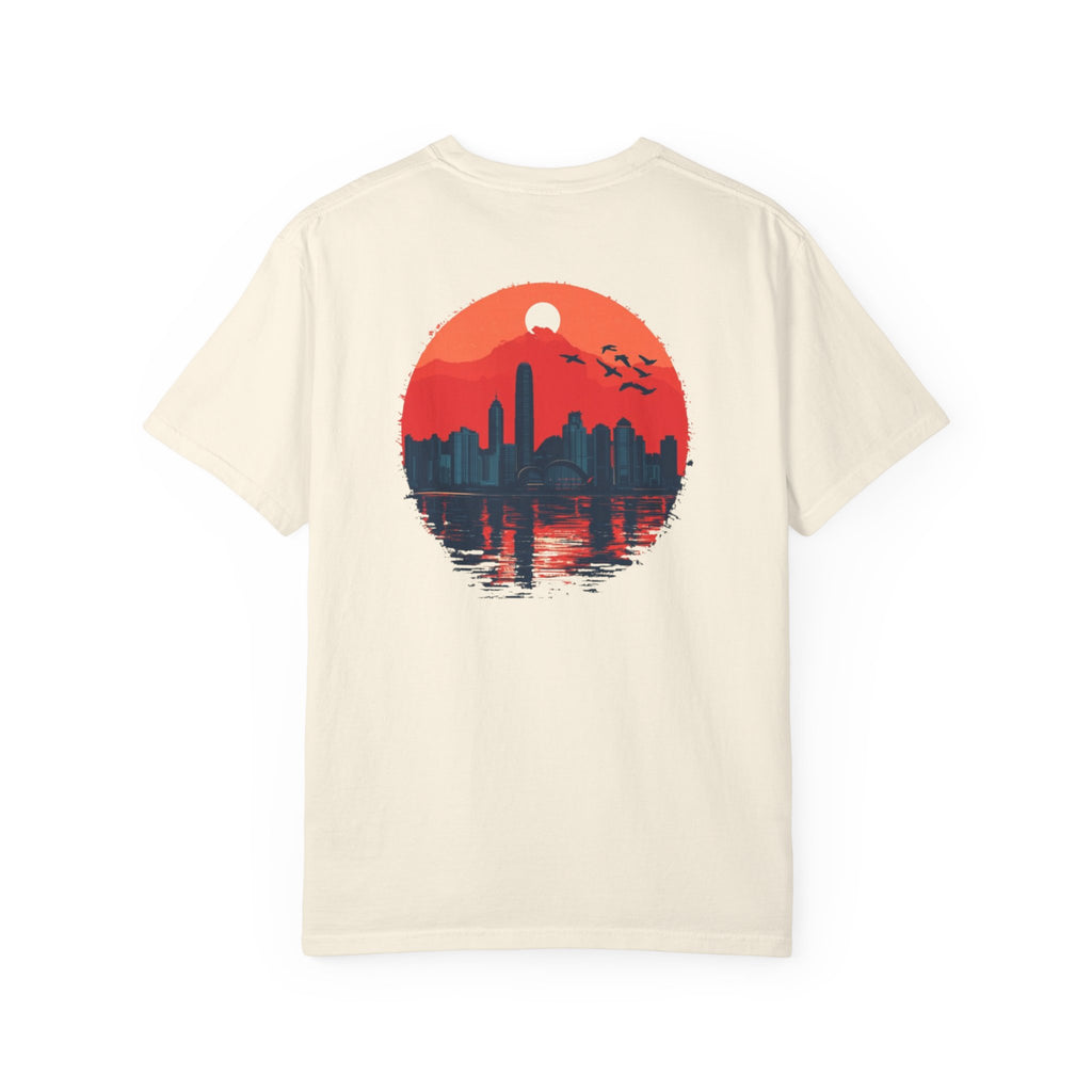 Hong Kong Cityscape Skyline Back Print Tee