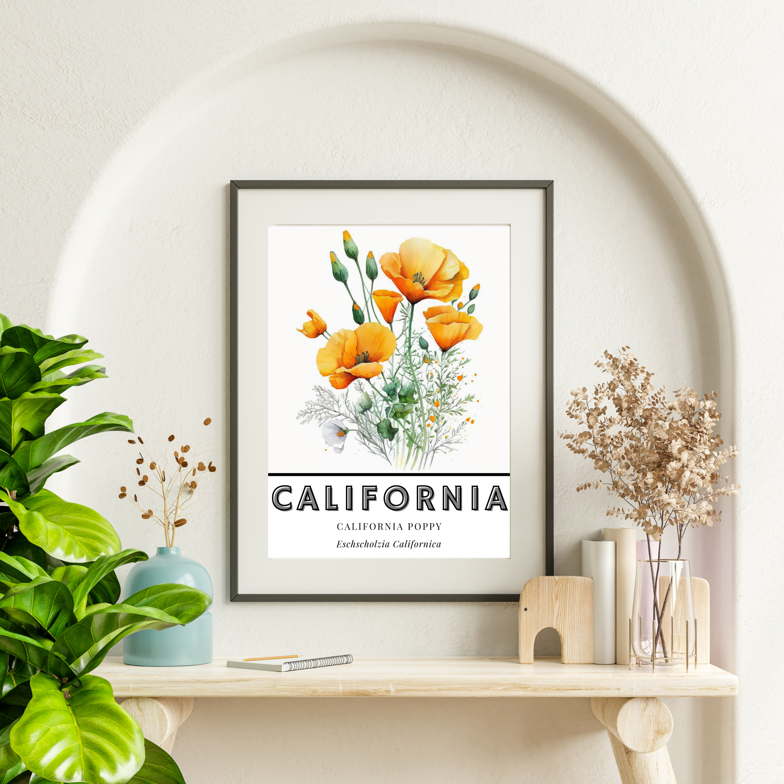 California State Flower Poster - California Poppy Print