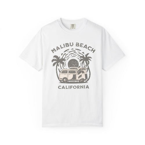 Malibu Beach California Van Life Palm Trees Tee