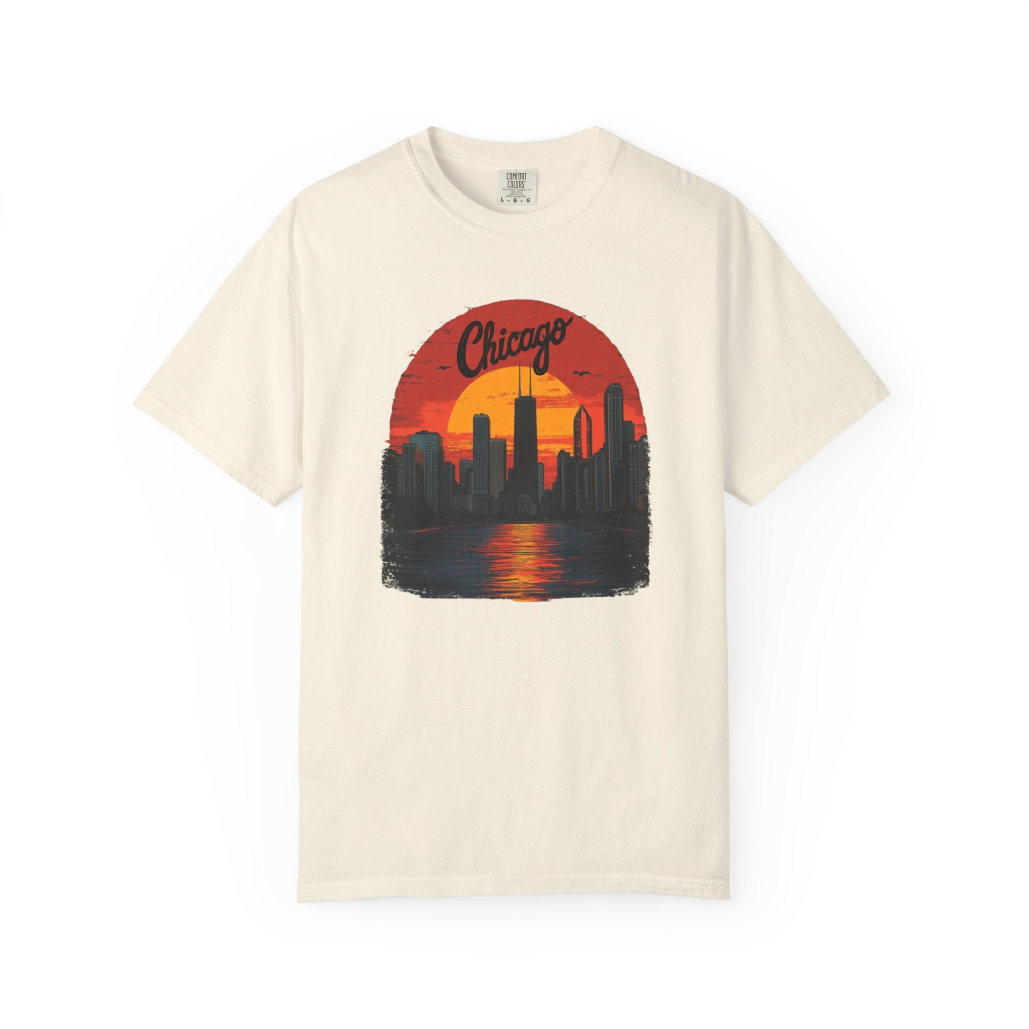 Chicago Lakefront Skyline Reflection Tee