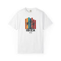 Ibiza Spain Palm Trees Color Block Beach Tee