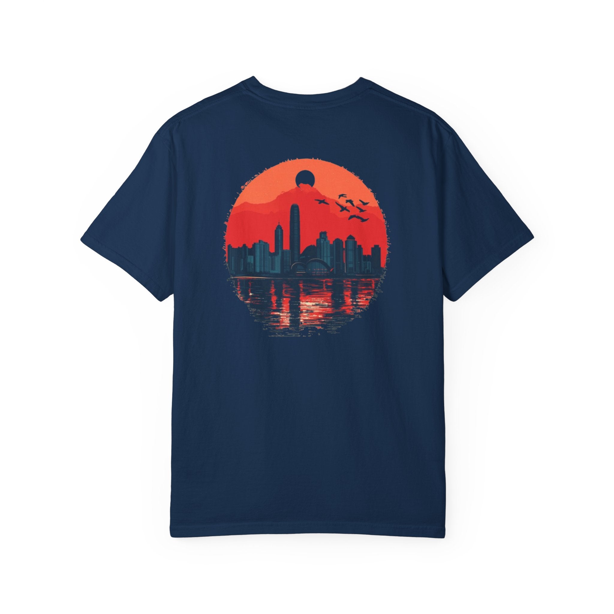 Hong Kong Cityscape Skyline Back Print Tee